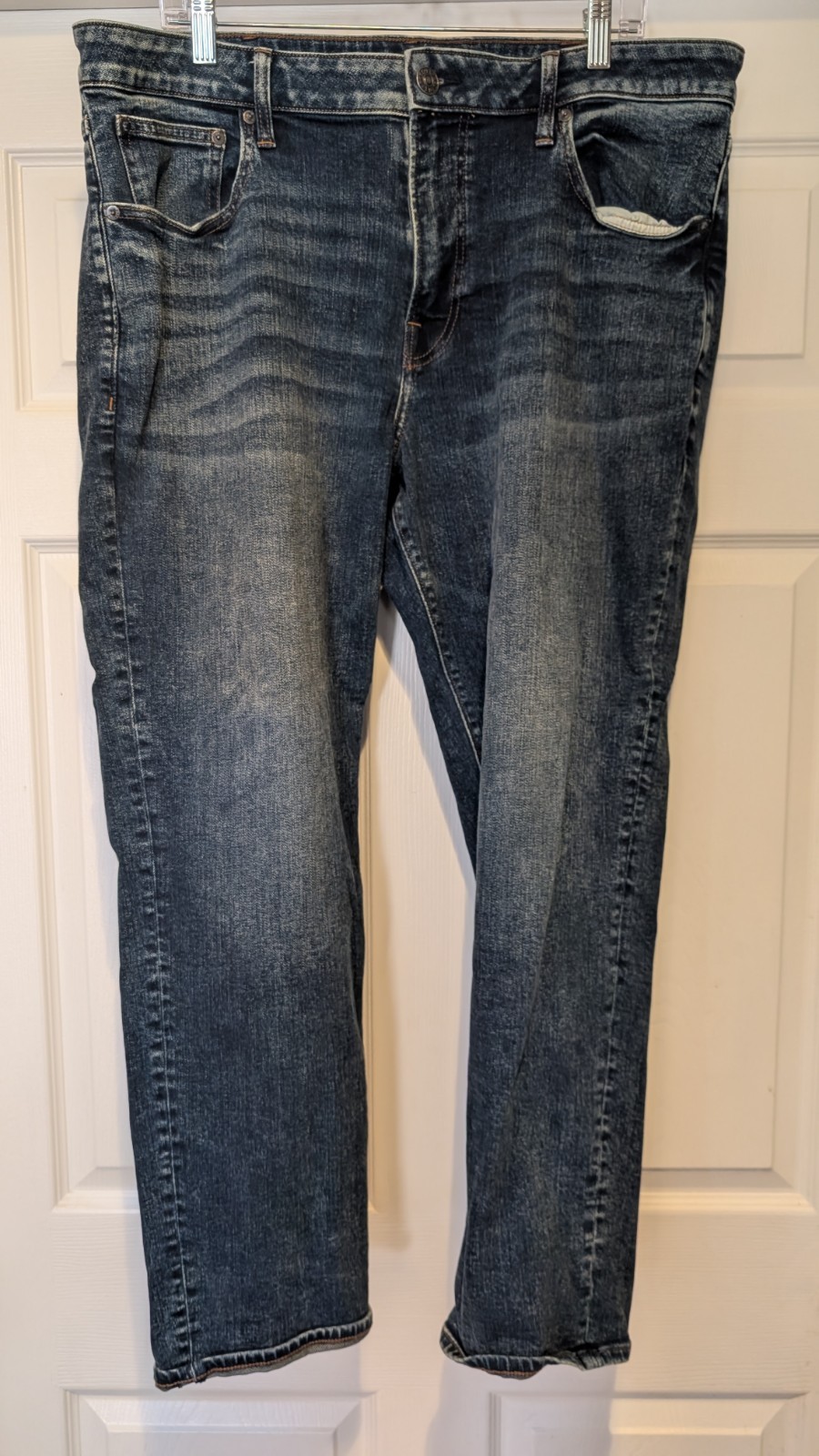 Express Men’s Relaxed Fit Dark Wash Blue Jeans Size 38×30 99% Cotton 1% Spandex
