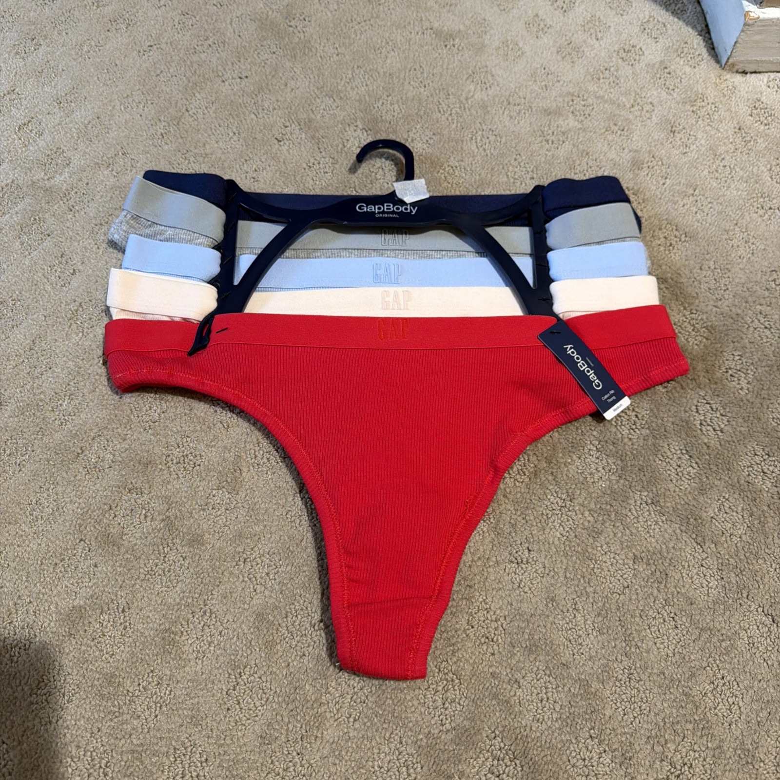 Gap Gapbody Cotton Rib Thongs Panties Underwear. Sz M. NWT!