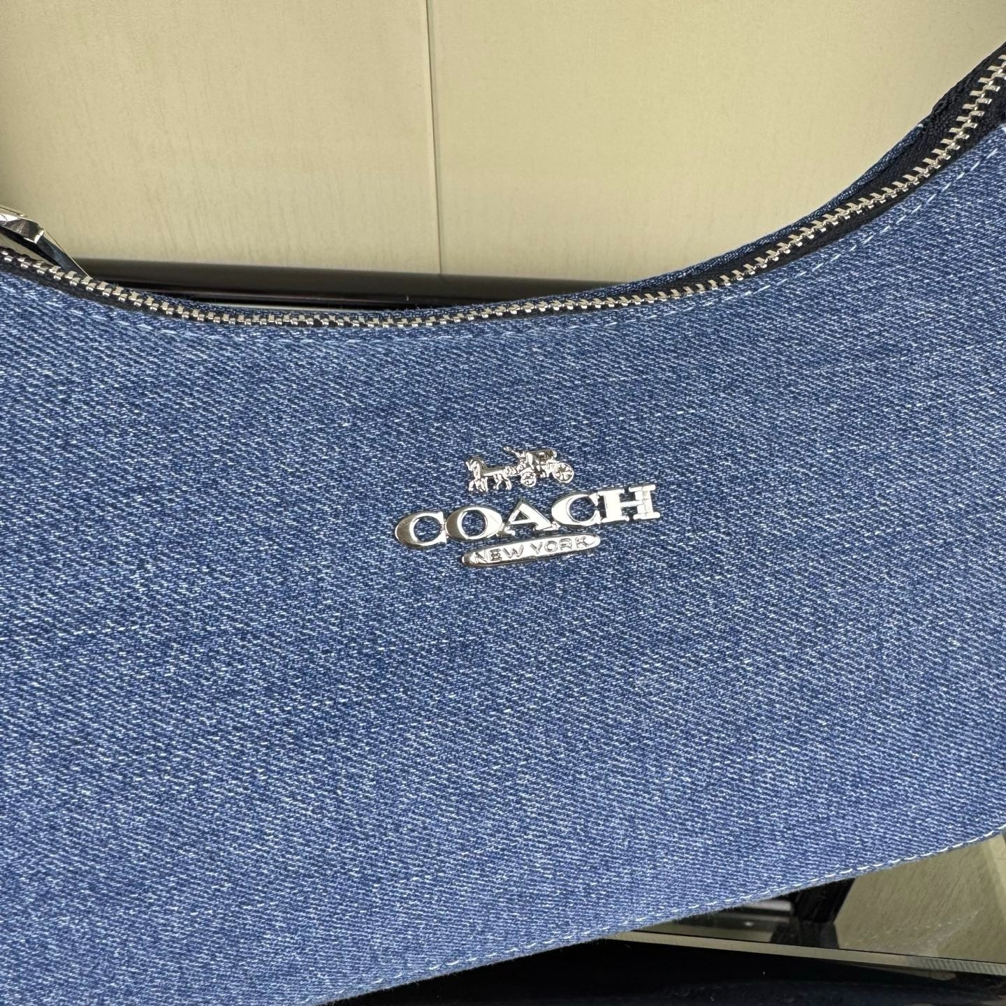 Coach Terry Shoulder Bag CAK35 H 6.10 in × W 9.65 in × D 2.95 in Blue