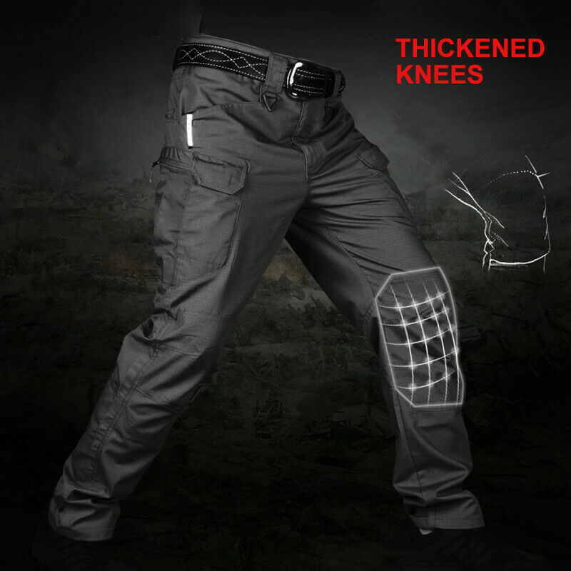 Men’s Work Cargo Pants Tactical Combat Pants Outdoor Hiking Waterproof Trousers