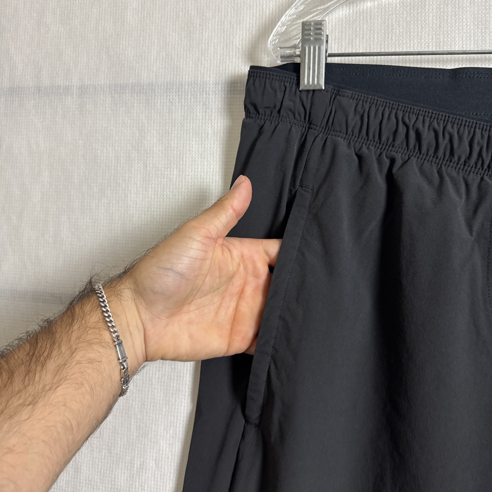 Paskho Men’s Size Large Gray Nylon Relaxed Straight Leg Pants
