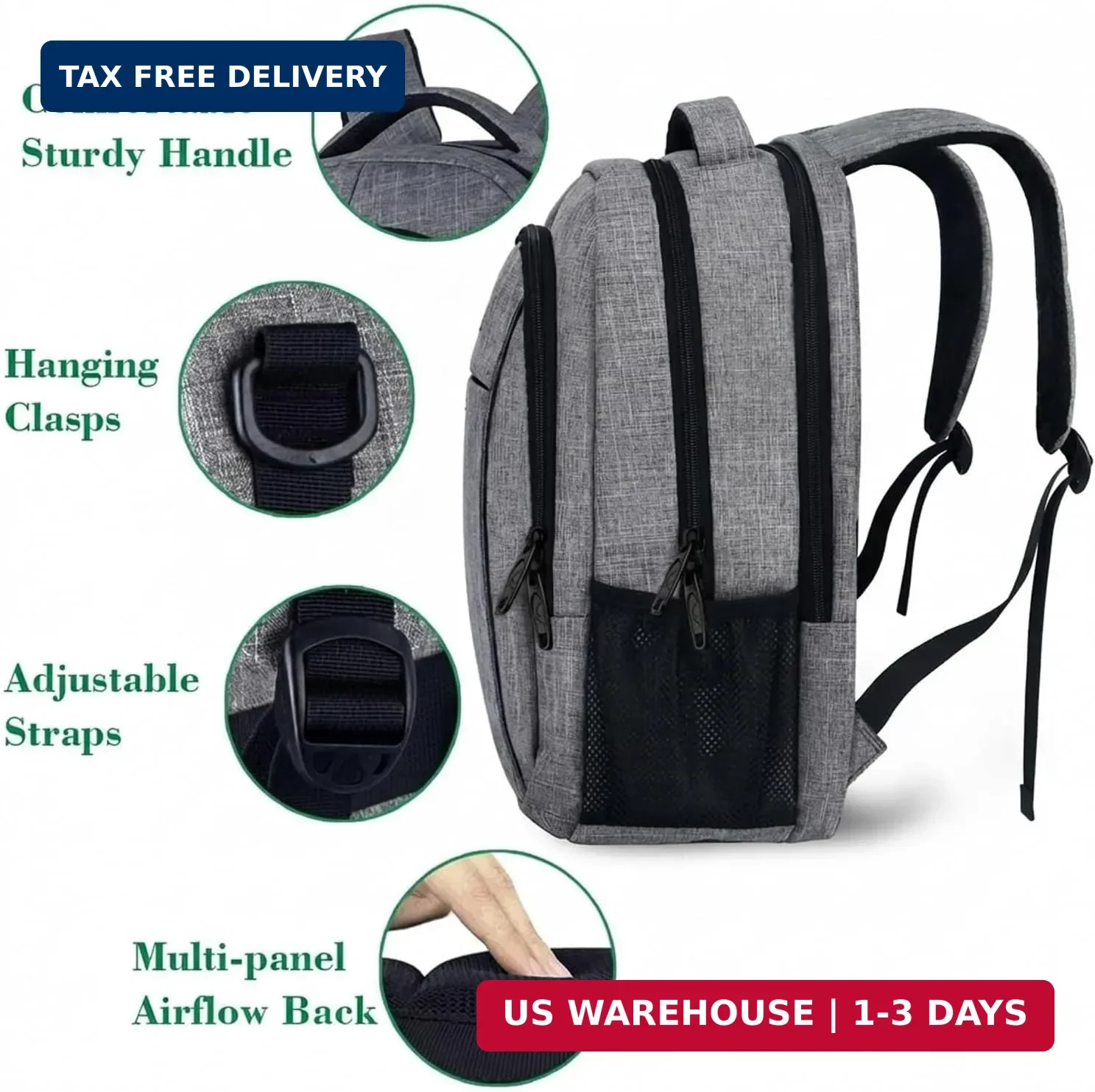 MATEIN Travel Laptop Backpack, Business Anti Theft Slim Sturdy Laptops Backpack