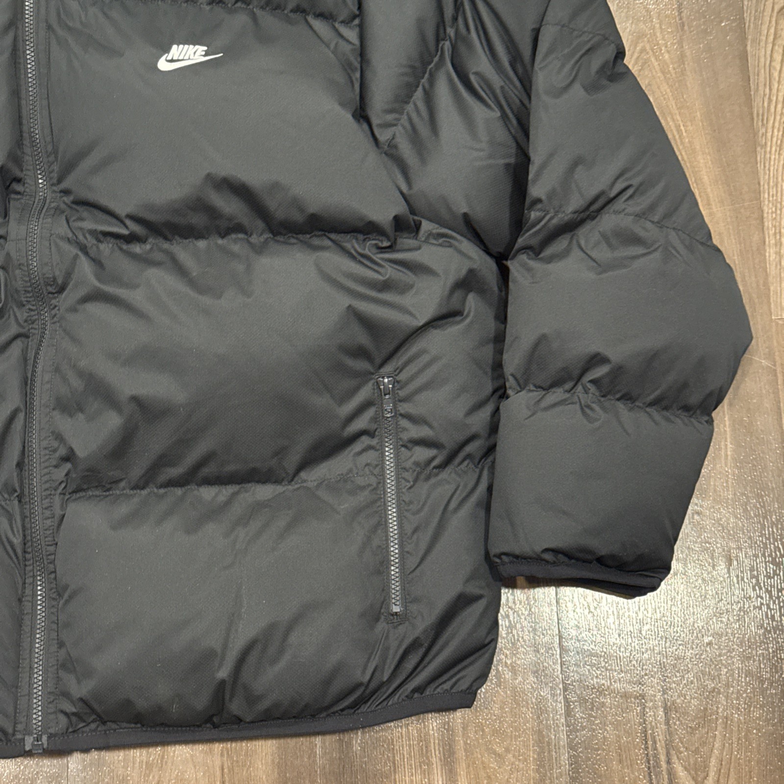 Nike Sportswear Club Puffer Jacket Black White Men’s Size XL FB7368-010 NWT
