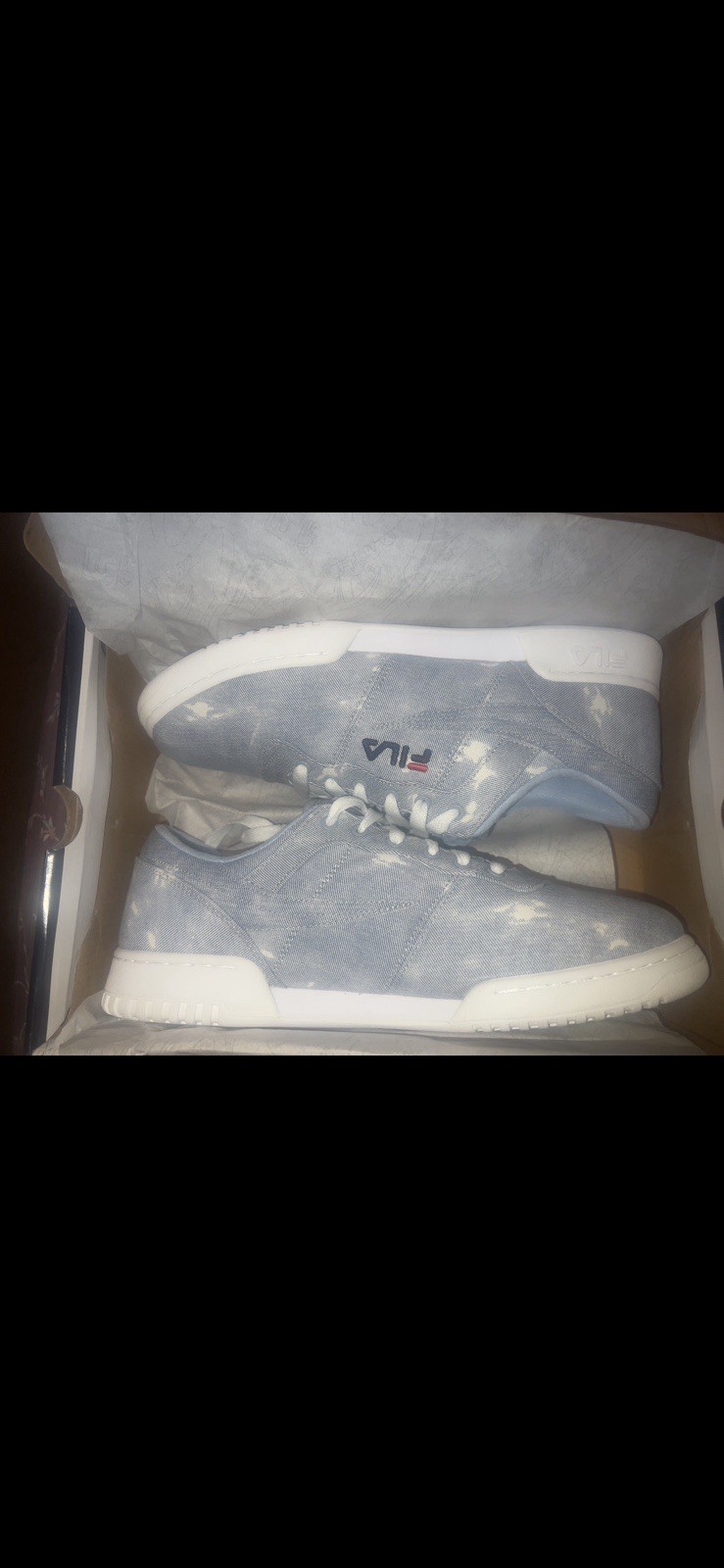 FILA Original Fitness Denim Men’s Low Top Lace-Up Sneakers Blue/White