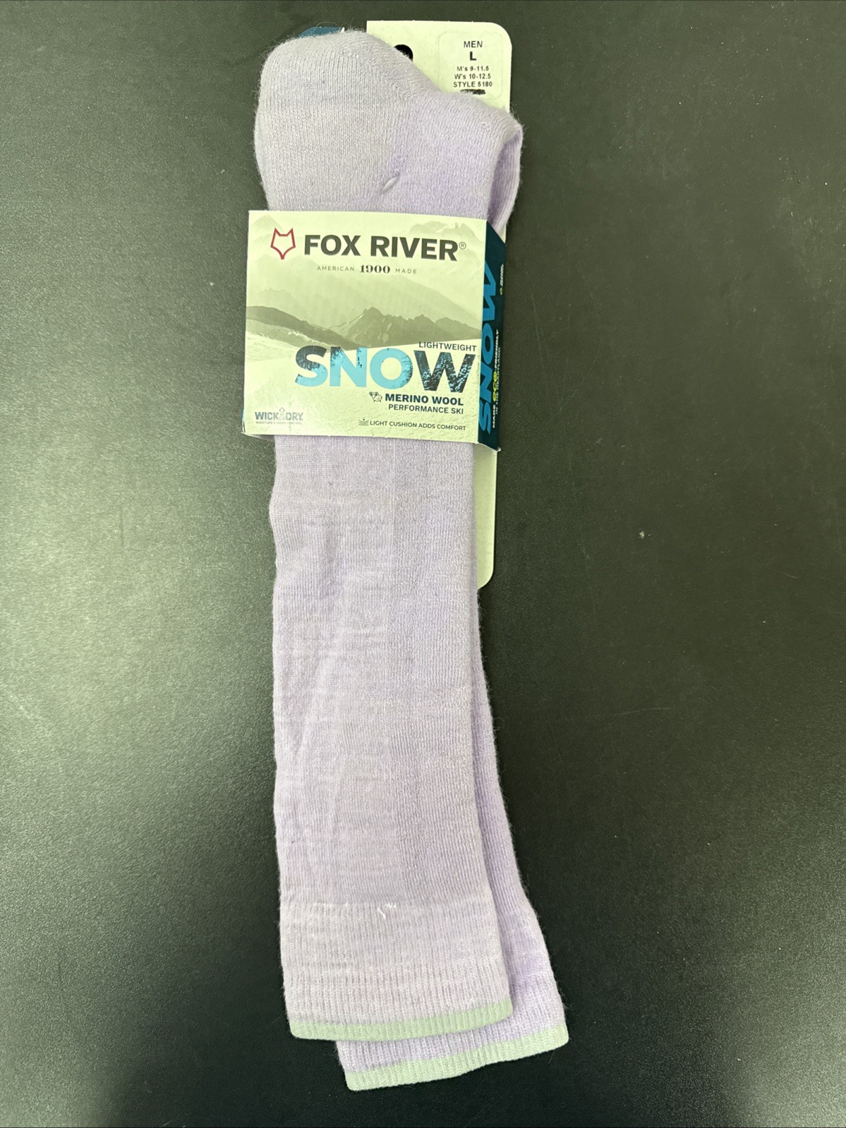 Fox River Merino Wool Lightweight Snow Socks Size Large M 9-11.5 W 10-12.5