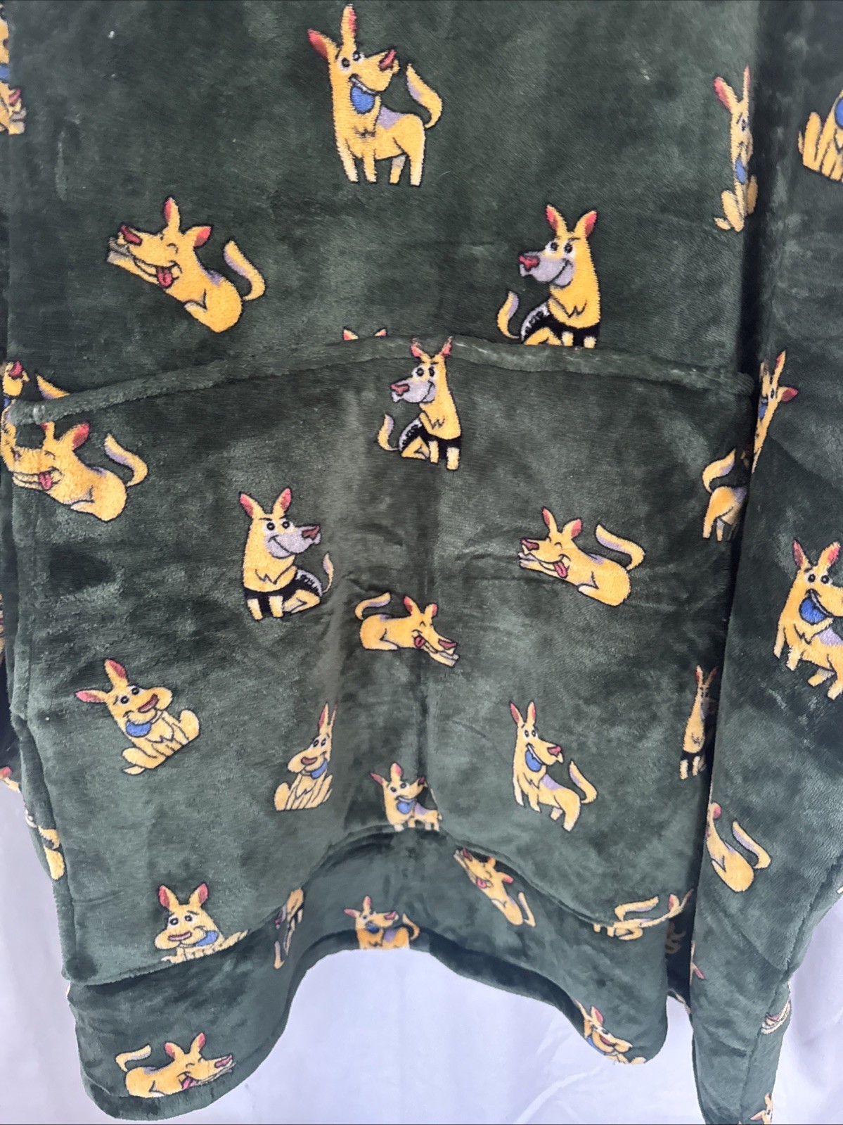 Oodie Oversized Blanket Hoodie Sherpa Adult One-Size All Over Dog Print