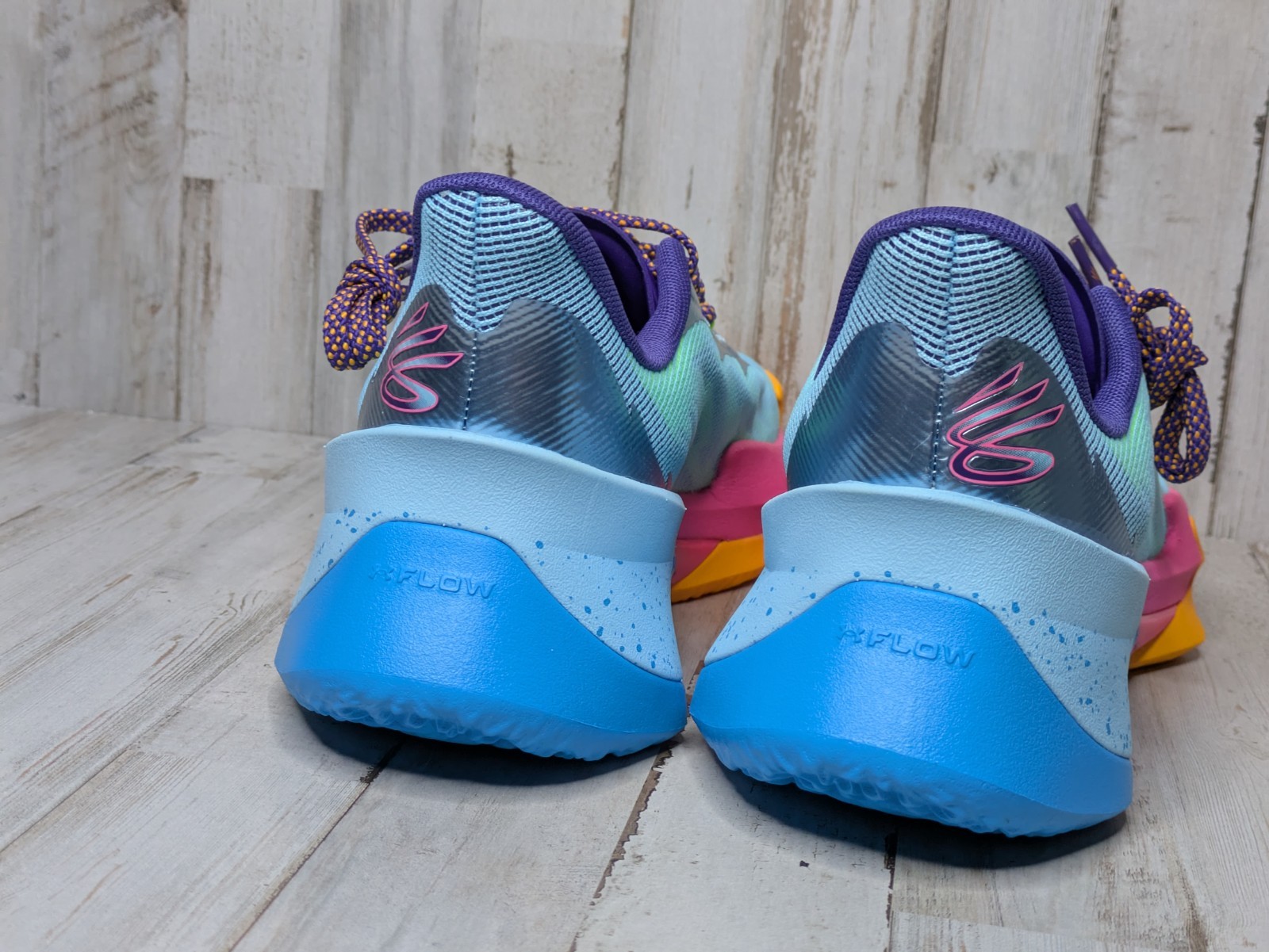 Under Armour Curry Series 7 Cotton Candy Blue Pink 3027983-465 Men 9.5/W11