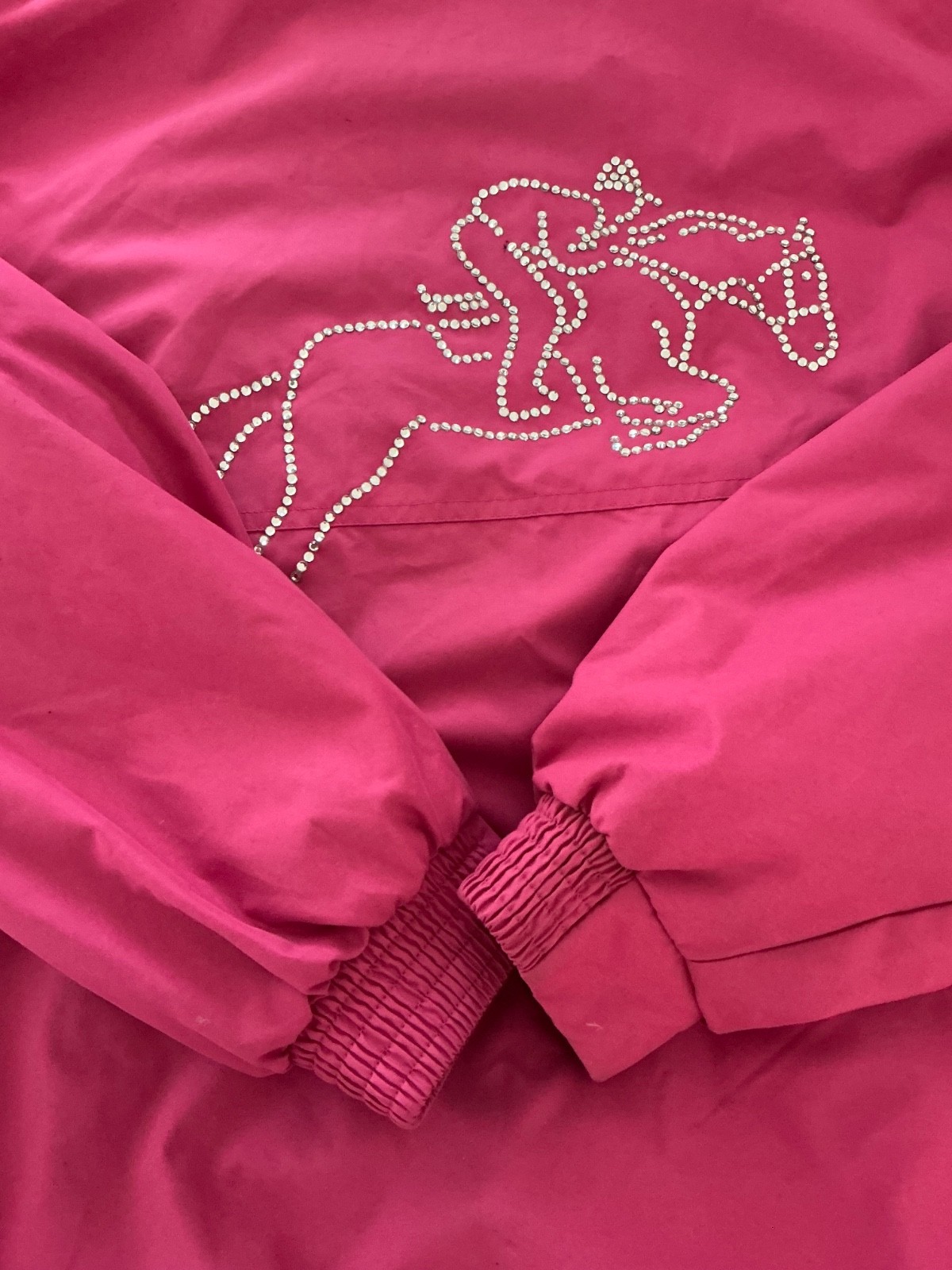 Pink BRONTË Jacket Sparkle Detail On Back and Front Full Length Front Zip