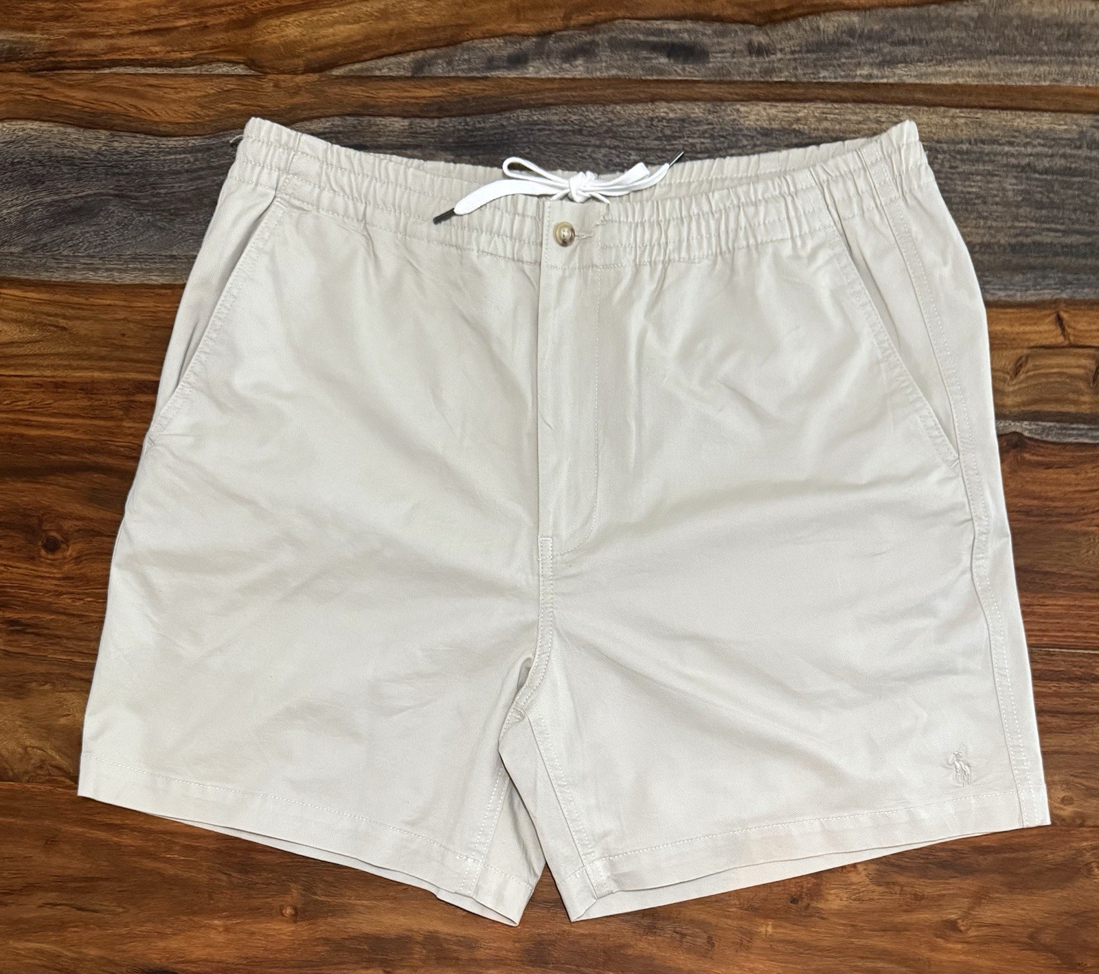 Polo Ralph Lauren Men’s 6 inch Prepster Stretch Chino Shorts Beige Stone XXL