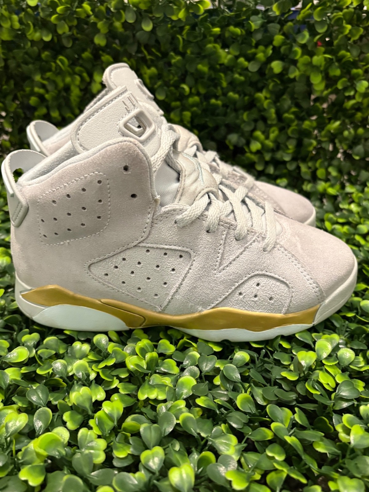 Toddler Size 13C Air Jordan 6 Retro Craft Paris Olympics Pearl (PS)