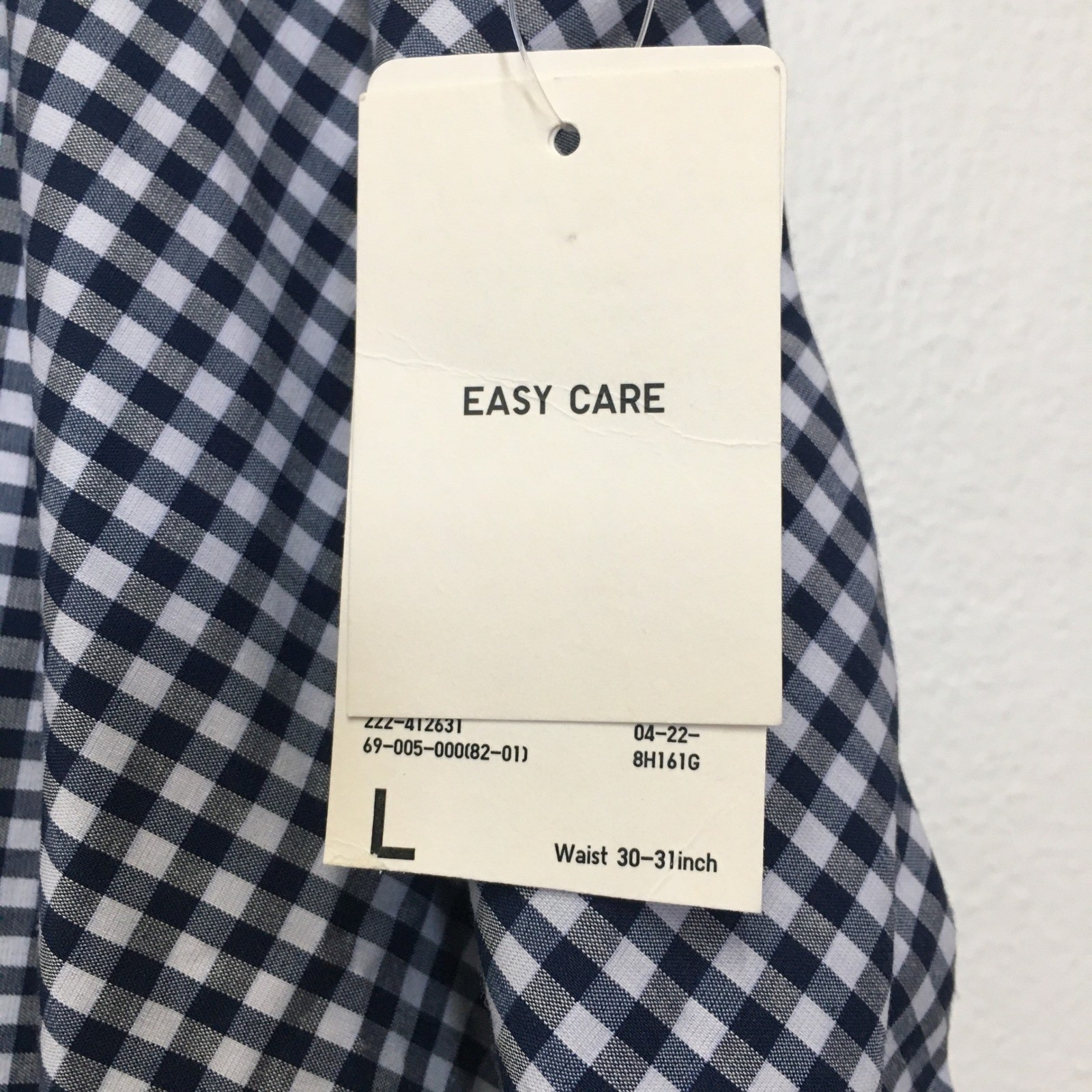 Uniqlo Gingham Pockets Circular Skirt Women’s Large Navy Blue Preppy Classic