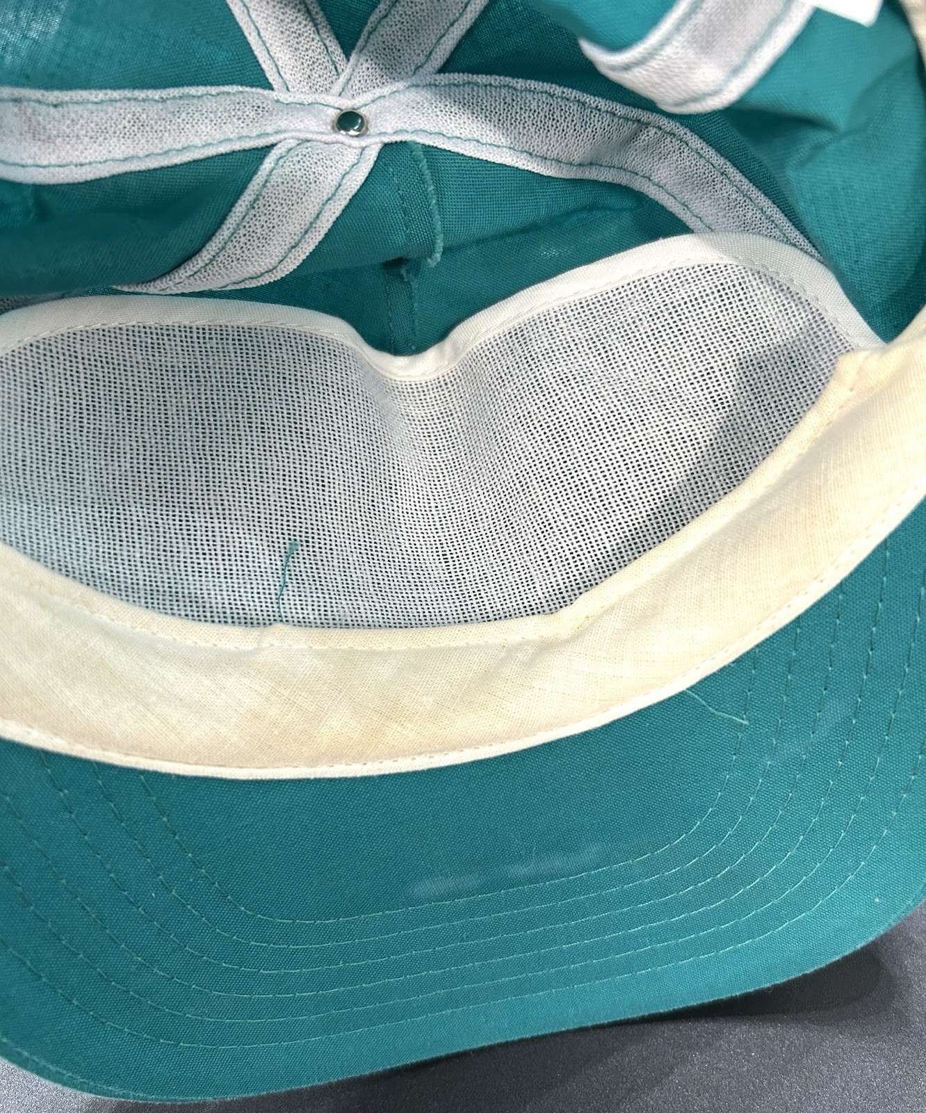 Vintage Snap-on Teal Baseball Cap Hat Adjustable Snapback Made in Sri Lanka