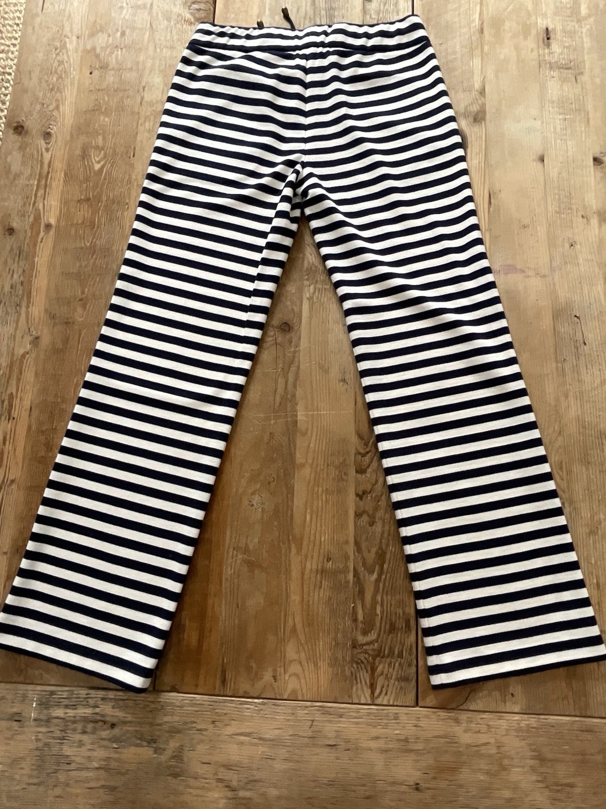 J. McLaughlin Women’s Medium Stripped Navy Blue/white Coastal Preppy Chic