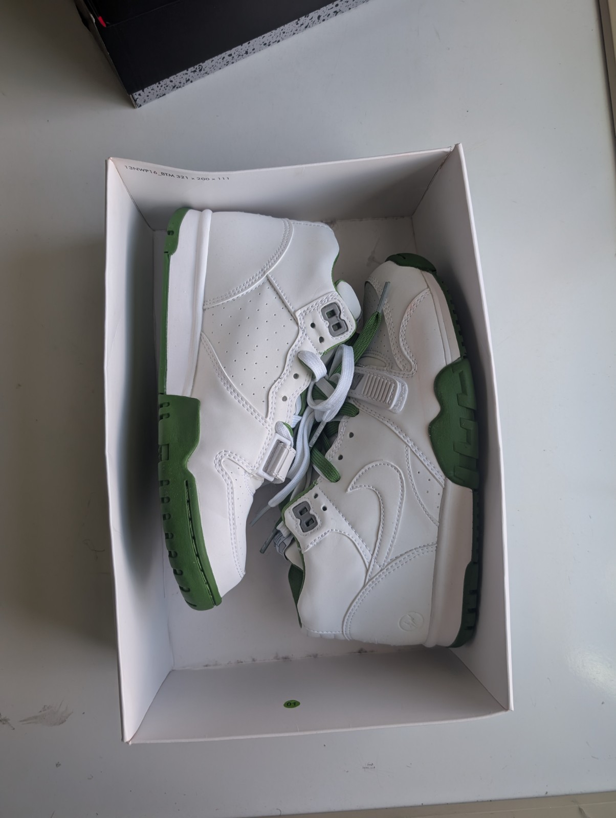 Fragment Design x Nike Air Trainer 1 SP Mid “White Chlorophyll” – Size 6Y (GS)