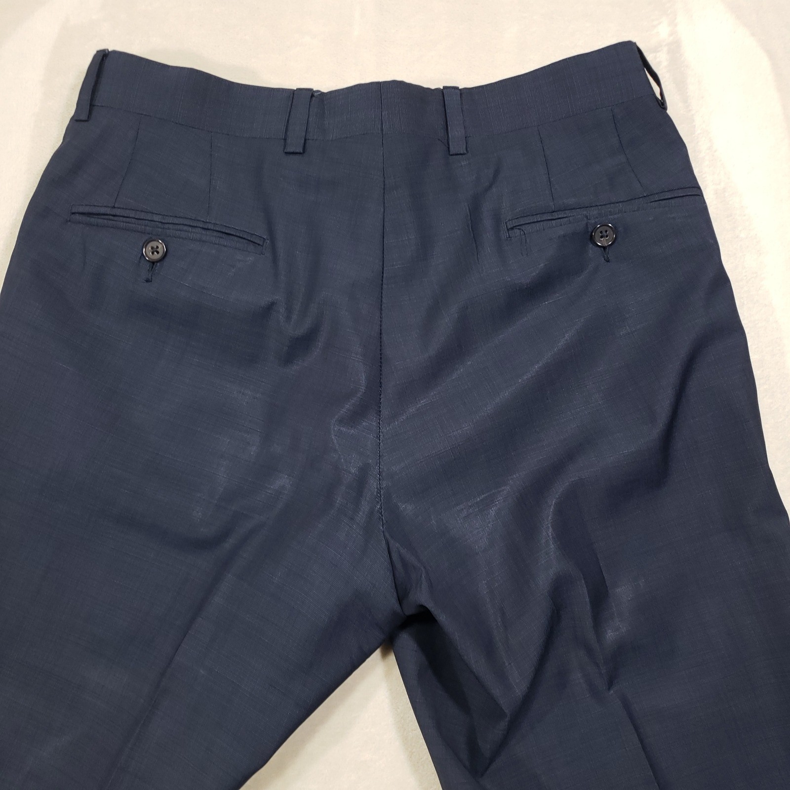 Ted Baker Suit Mens 38R Navy Blue Wool Jarrett CT Endurance Micro-Check 2-Piece