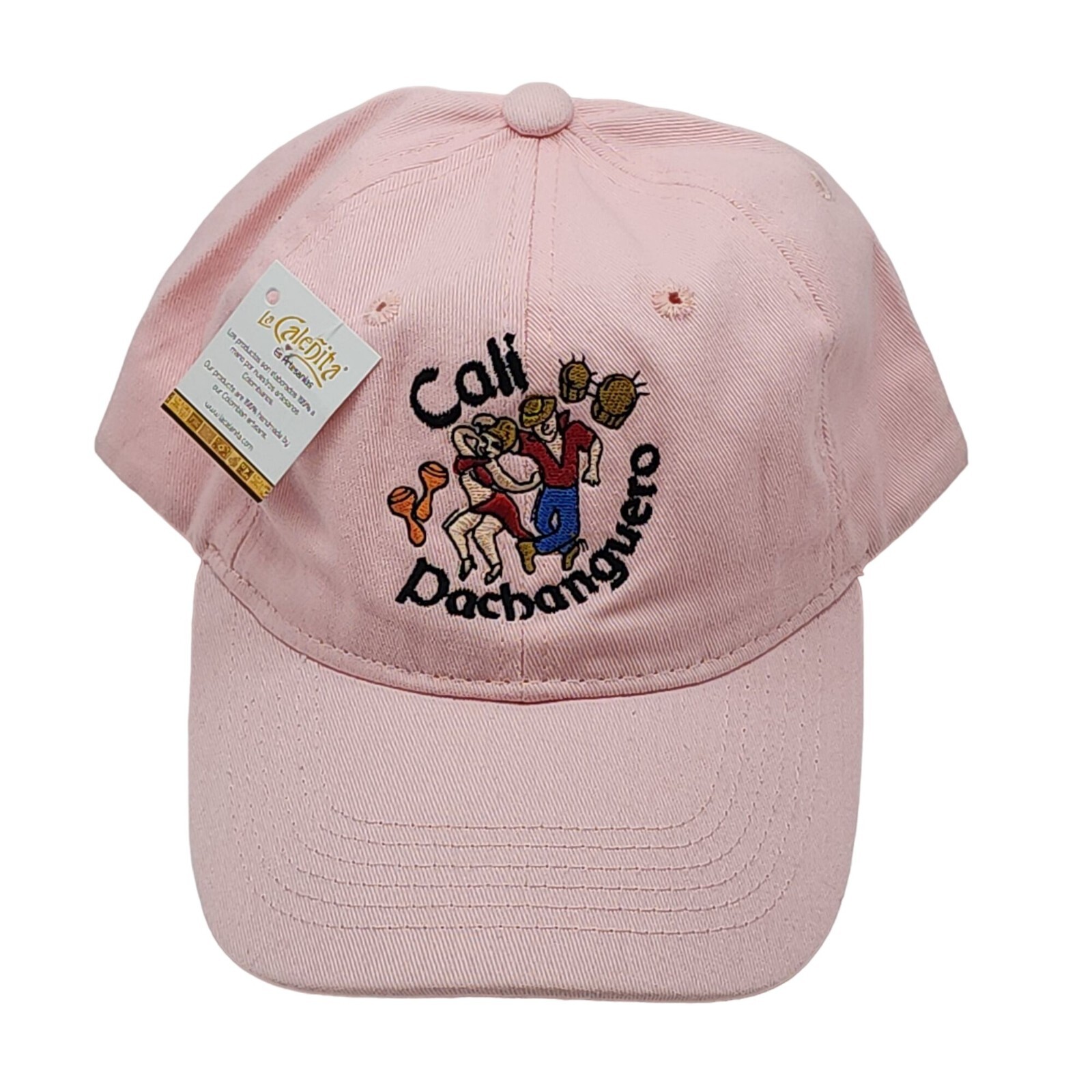 La Caleñita Cali Pachanguero Pink Embroidered Salsa Colombia Baseball Cap NEW