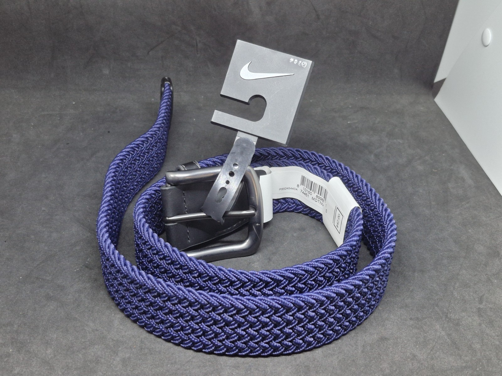 Nike Golf Men’s Stretch Weave Woven G- Flex Belt Navy Blue Choose Size