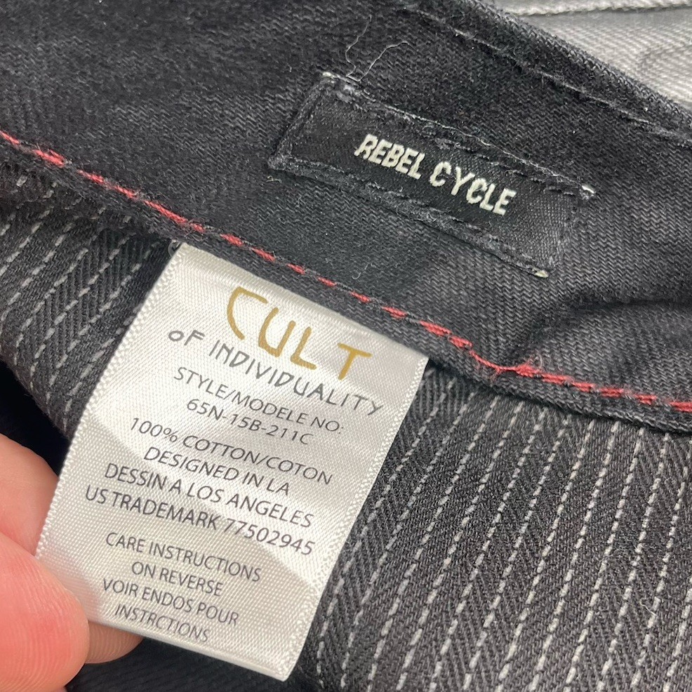 Cult Of Individuality Jeans Mens 38×34 Greaser Rocker Rebel Cycle Wax Denim Moto