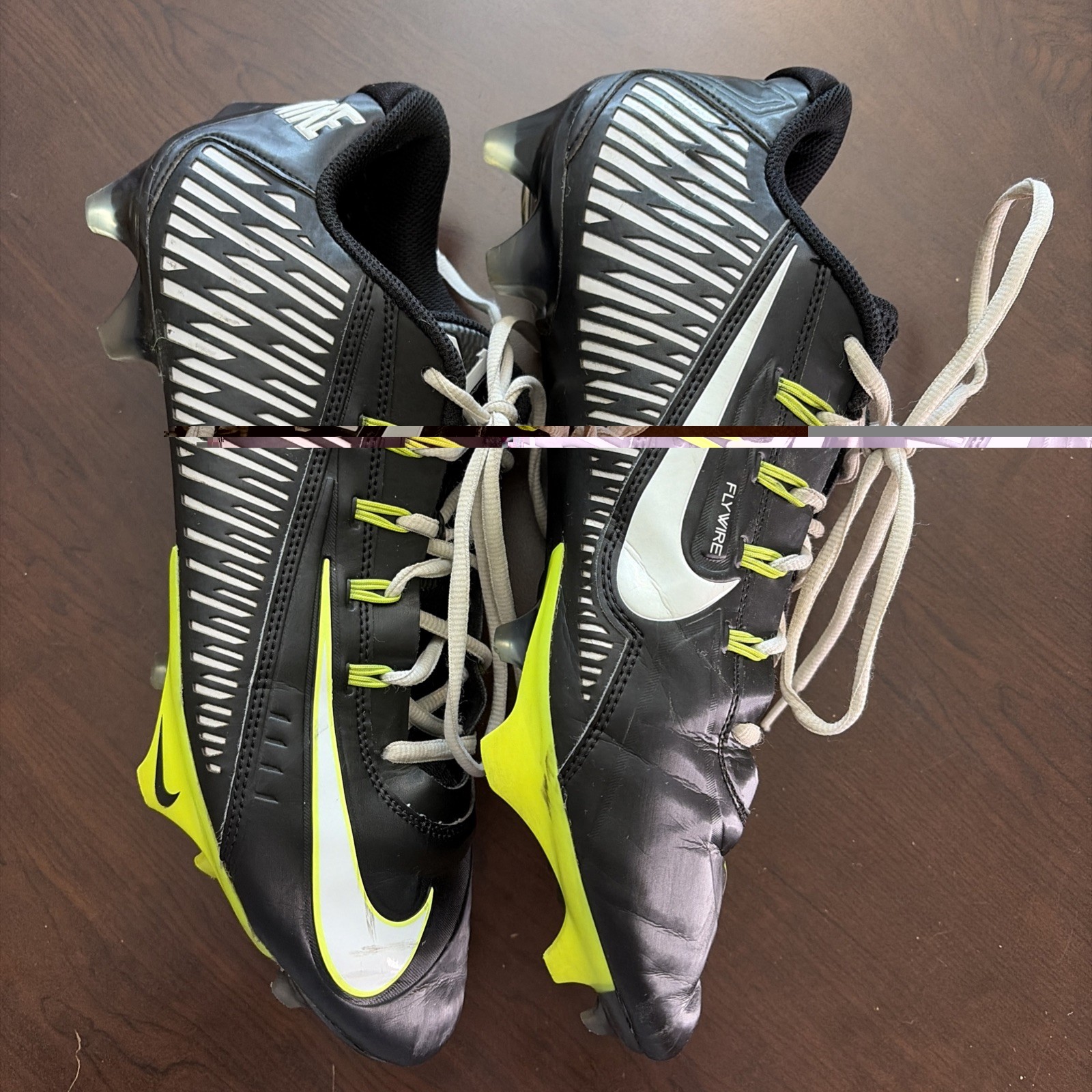 Nike Vapor Edge 360 VC “Black Volt” Men’s Size 11.5 Football Cleats