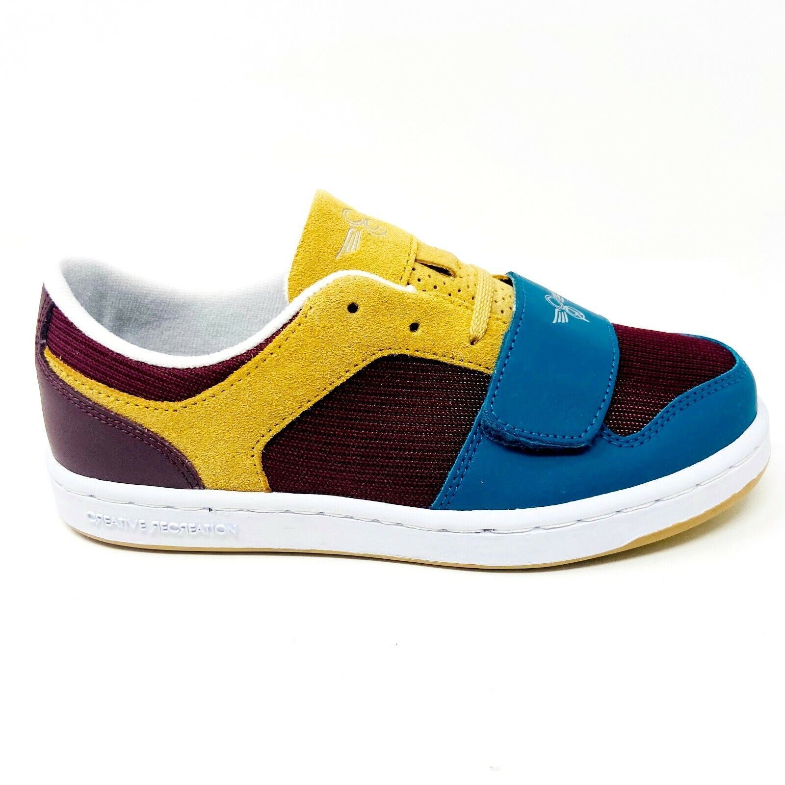 Creative Recreation Cesario Lo Camel Maroon Teal Youth Casual Sneakers