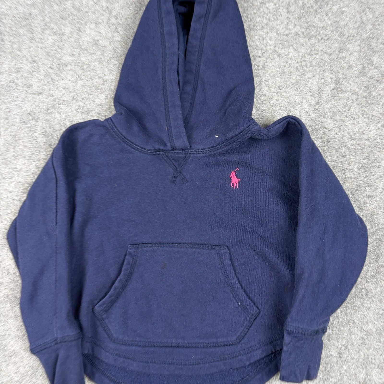 Ralph Lauren Hoodie Toddler Girl 4T Navy Blue Preppy Cute Golf Old Money Outdoor
