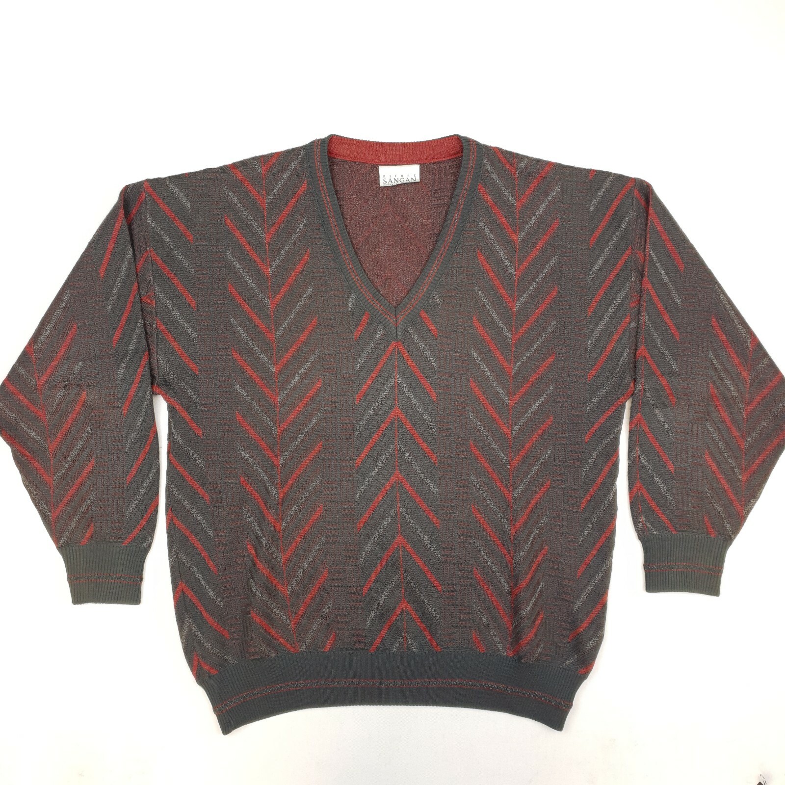 RETRO Mens Vintage Sweater Jumper Pullover LARGE Acrylic Wool Viscose