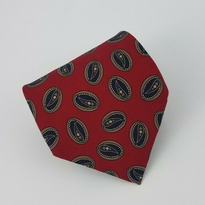 Vtg Robert Talbott Studio Silk Tie Red Purple Paisley Men Necktie 57.5 x 3.5/8