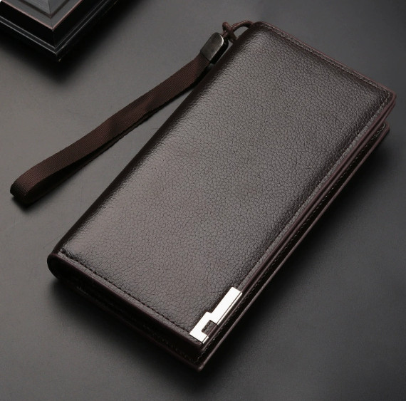 Mens RFID Blocking Long Wallet PU Leather Zipper Multi Card Holder Clutch