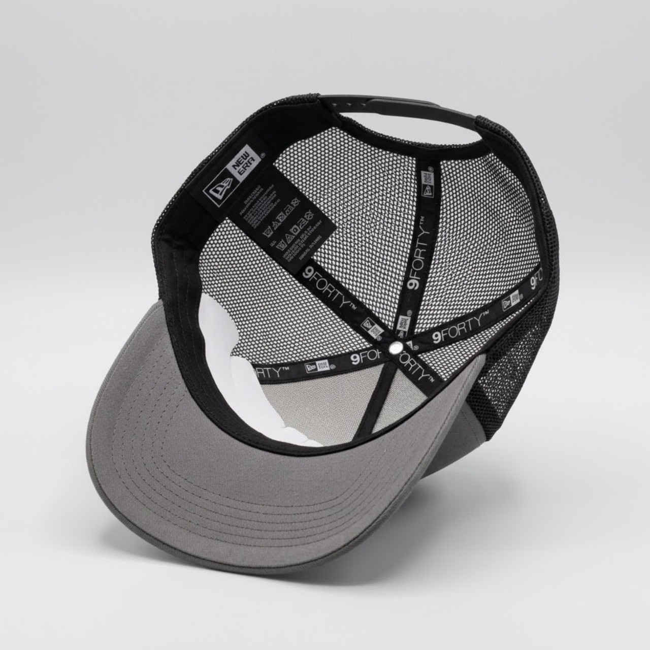 Yamaha Logo 2D Flat Embroidered Trucker Hat Grey Black Mesh Cap Adjustable