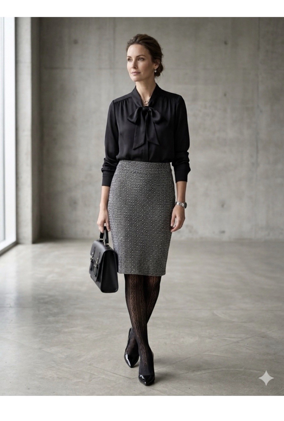 Anthropologie Maeve Women’s Black & White Geometric Pencil Skirt S