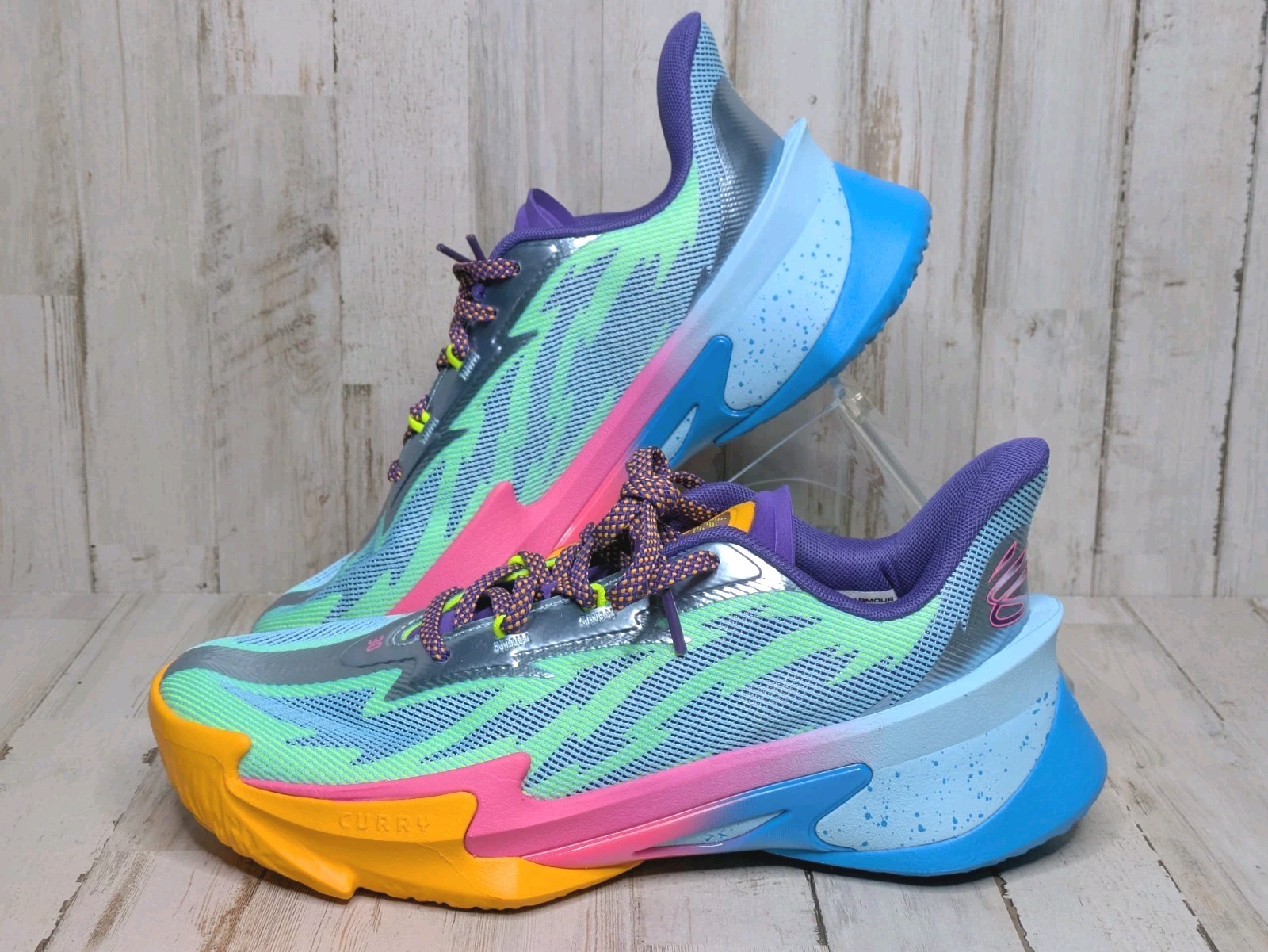 Under Armour Curry Series 7 Cotton Candy Blue Pink 3027983-465 Men 9.5/W11