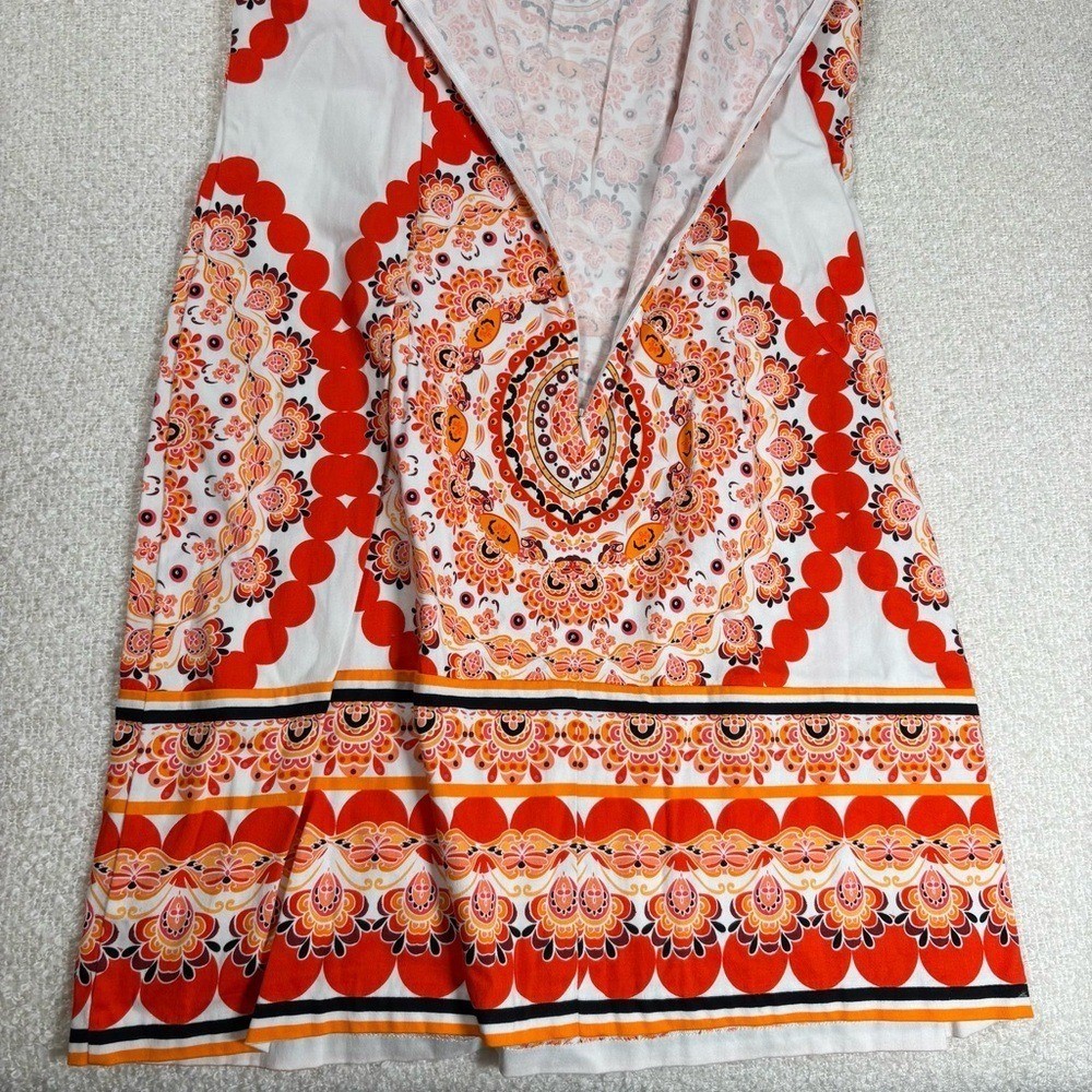 london times midi formal dress orange & white bohemian chic elegant glam classy