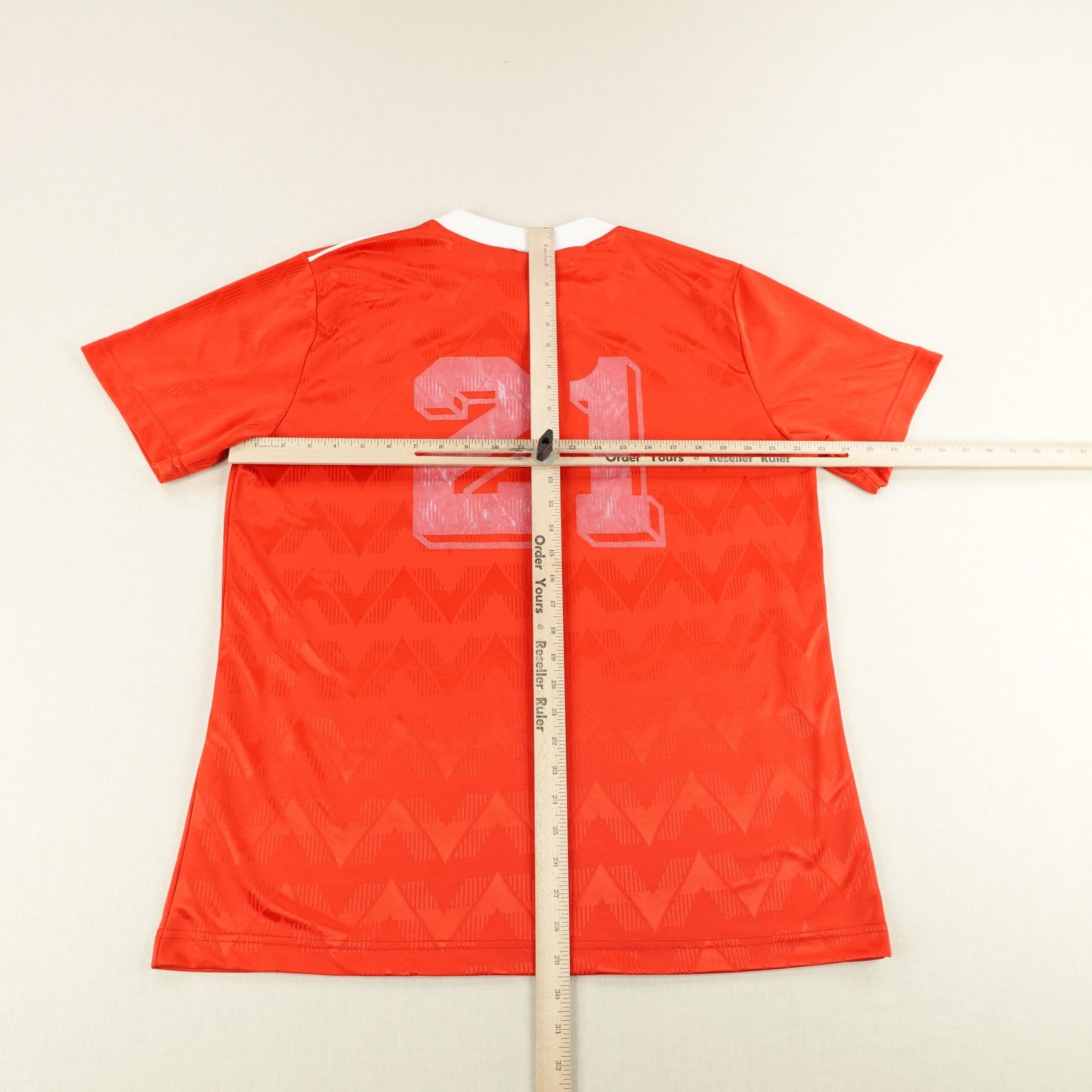 Vintage Umbro Shirt Mens XL Red White Soccer Jersey #21 Shiny Silky USA 90s ^