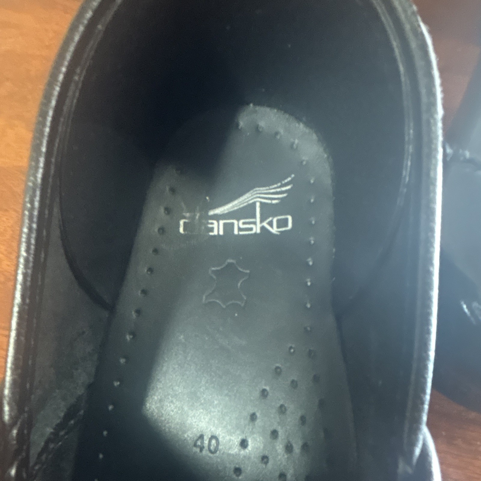 Dansko Professional Black Patent Leather Slip-On Comfort Clogs Women EU 40 US 10