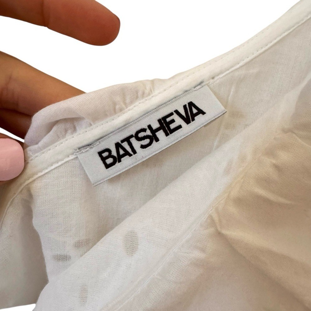 NWT Batsheva Jude One Shoulder Ruffle White Maxi Dress Size 10