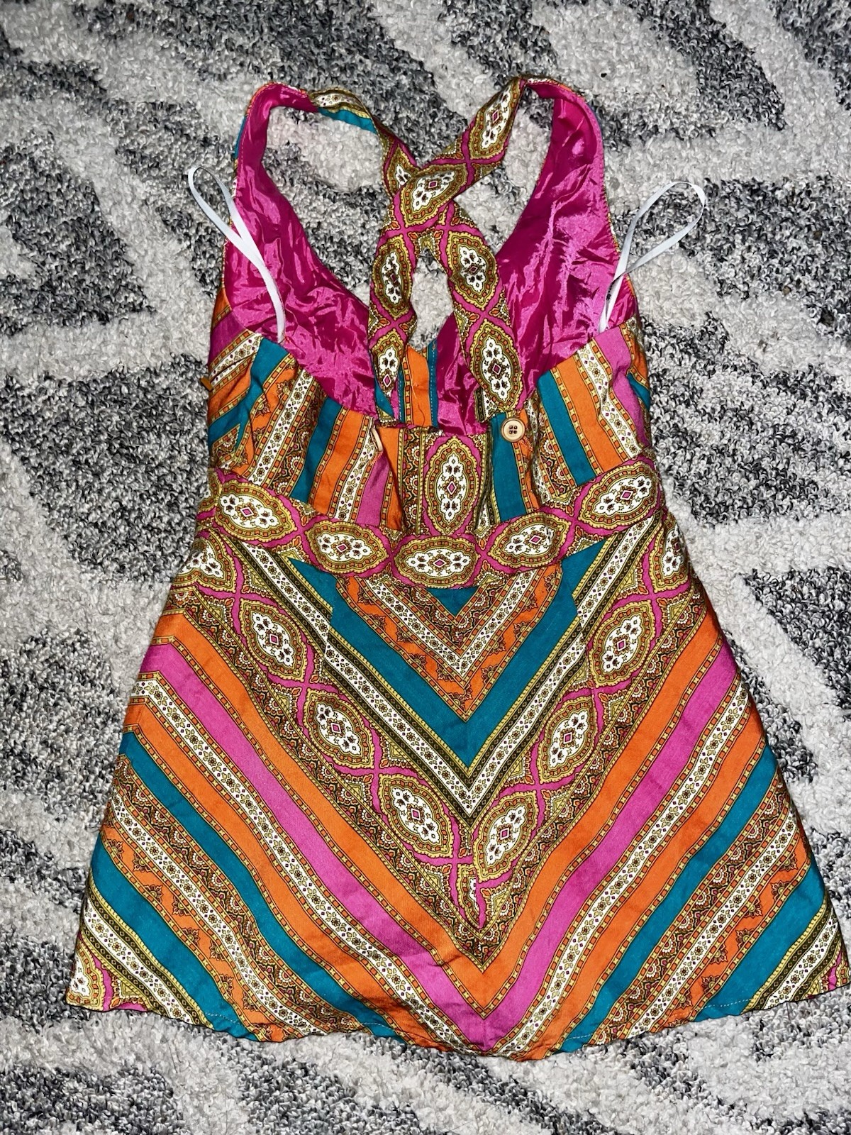Nanette Lepore Women’s Multicolor Paisley Button Accent One-Piece Swimsuit 6