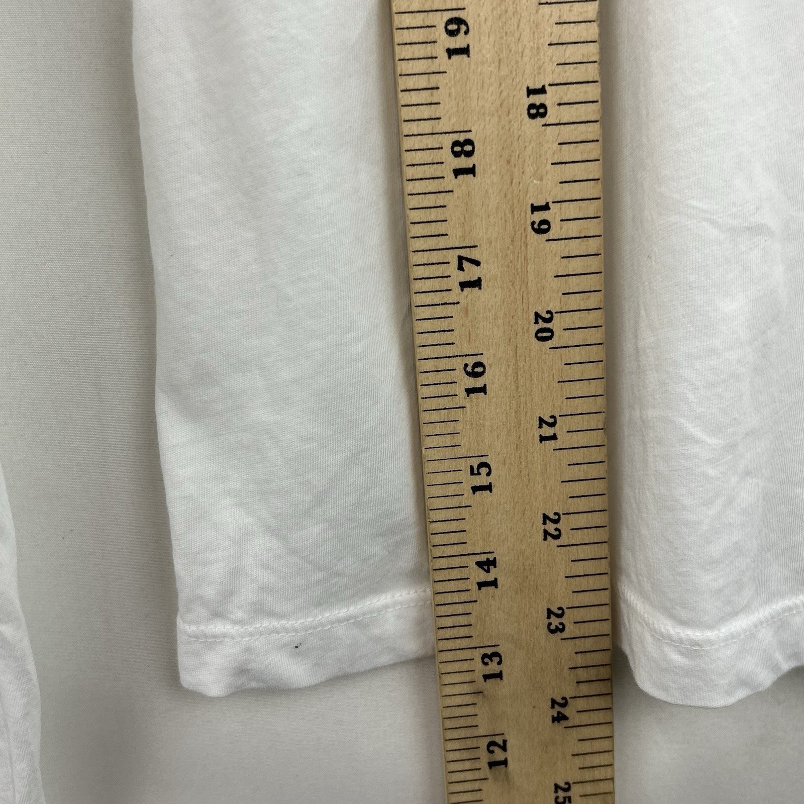 Mate The Label T-Shirt Long Sleeve Womens Sz M 100%Organic Cotton White Crewneck