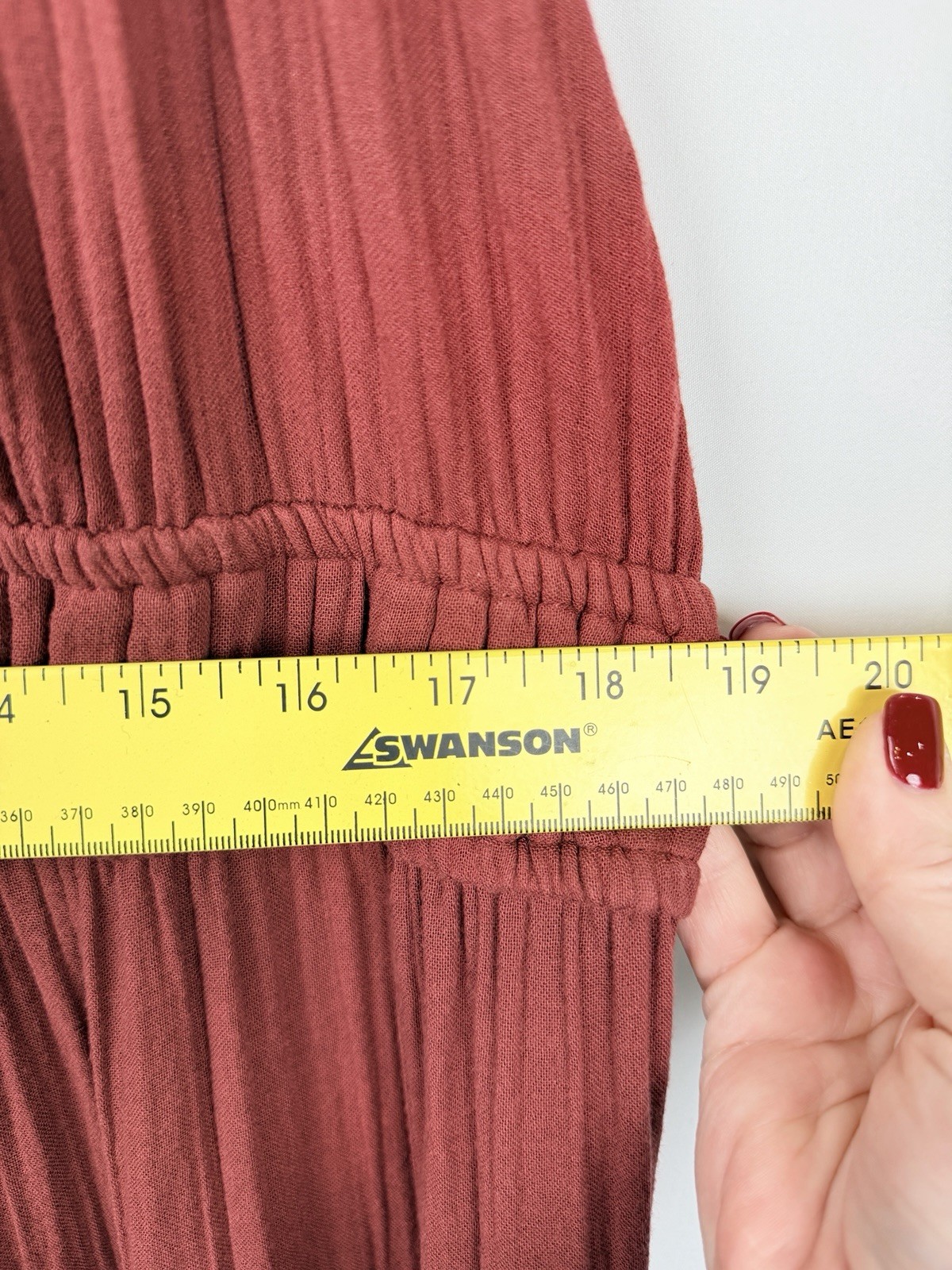 Old Navy Gauze Maxi Dress XL Rust Tiered Boho Sleeveless Tie Neck Cotton