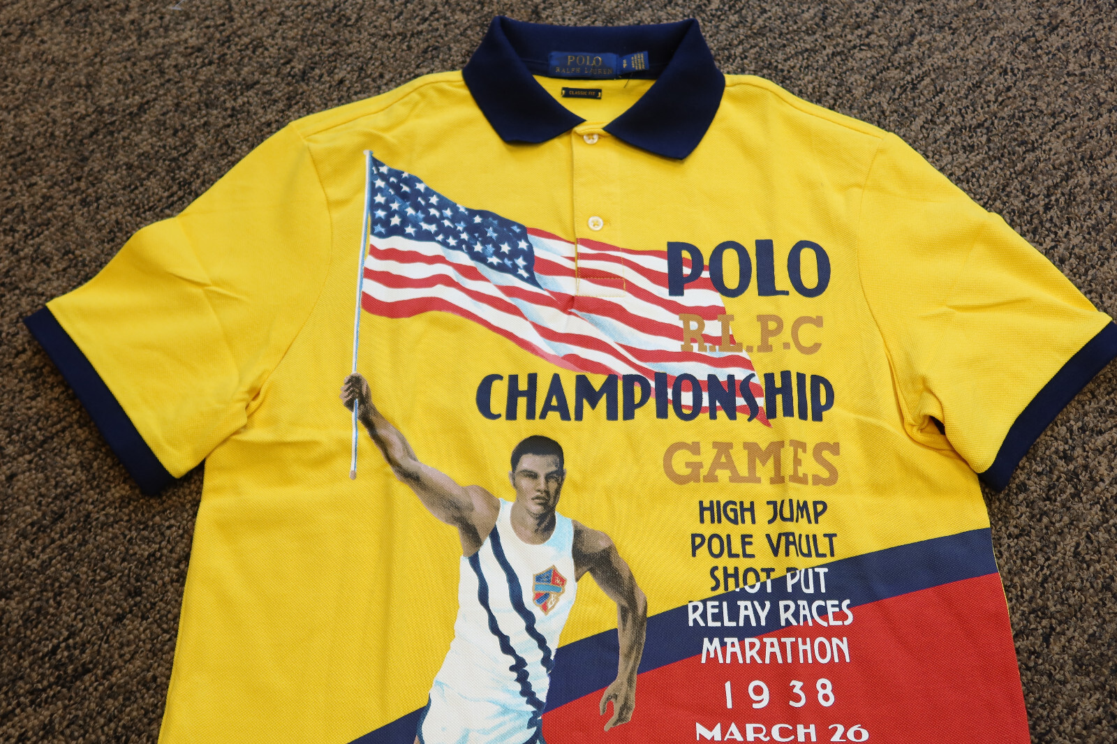 Polo Ralph Lauren Men’s Classic Fit RLPC Championship Games Polo Shirt – SMALL