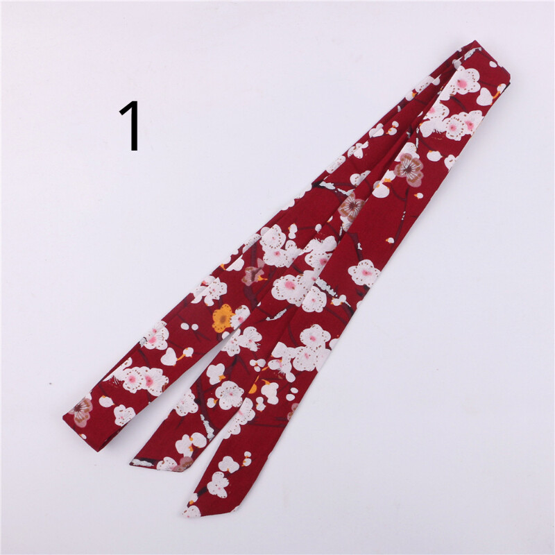 Women Waist Belt Tie Waistband Necktie Scarf Ribbon Floral Vintage Style Ethnic