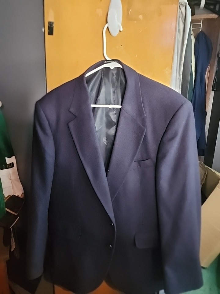 Stafford Blazer Mens 48 Regular Blue Classic Fit CoolMax All Season Suit Jacket