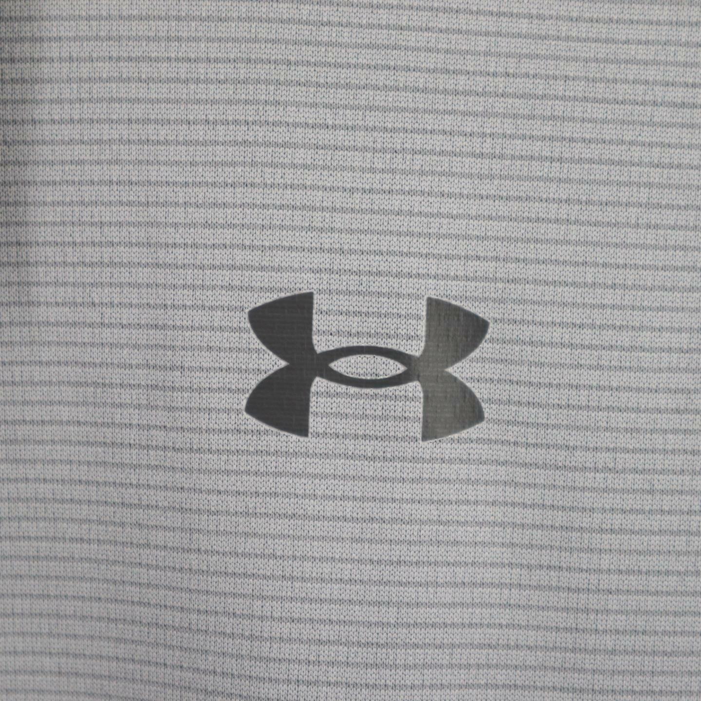 NWT Under Armour Golf Loose Fit Athletic Tech Polo Shirt Mens Gray Short Sleeve