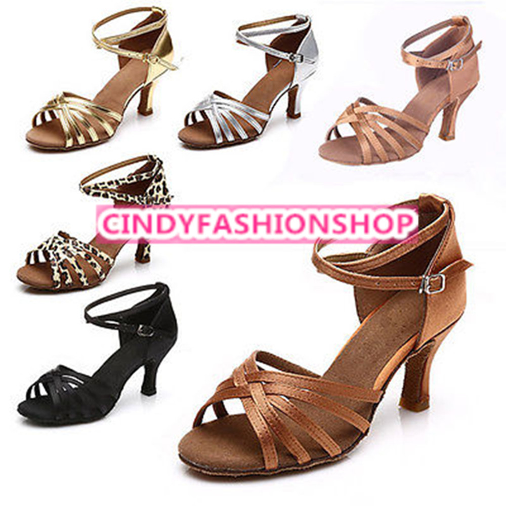 Hot Brand New Woman Ballroom Latin Tango Dance Shoes 5/7 CM Heeled Dancing Salsa