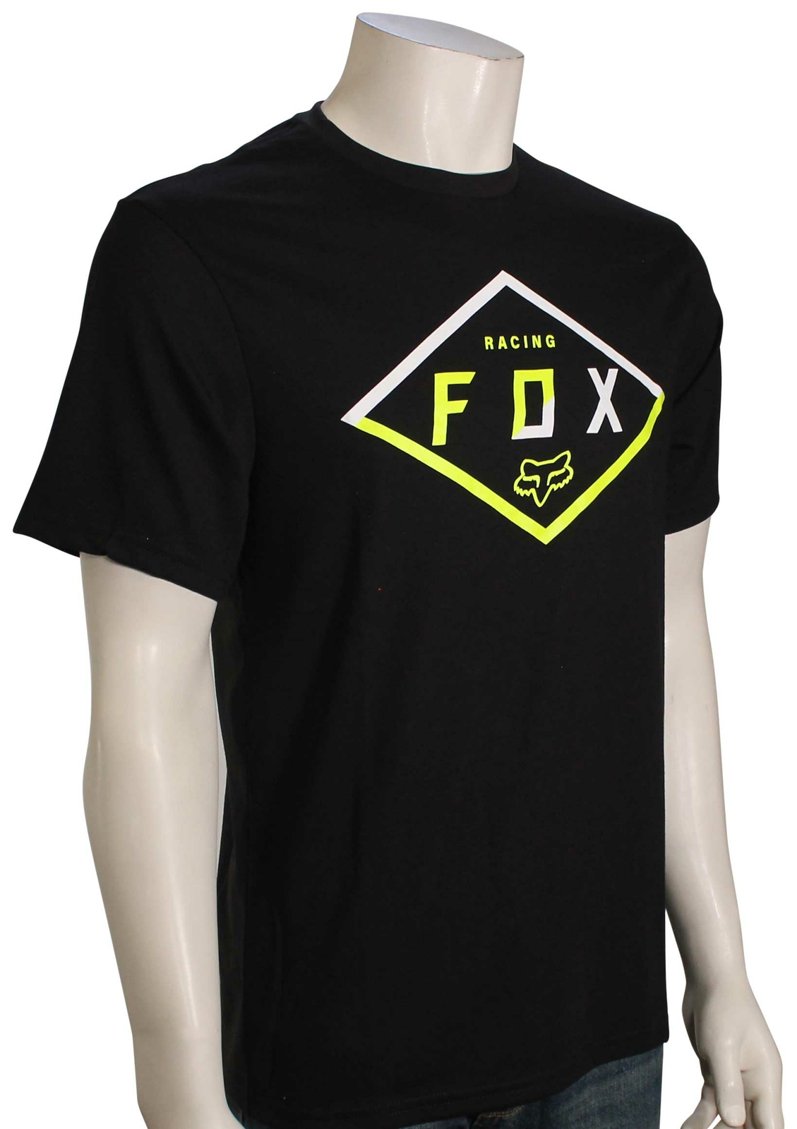 Fox Badge Tech T-Shirt – Black – New