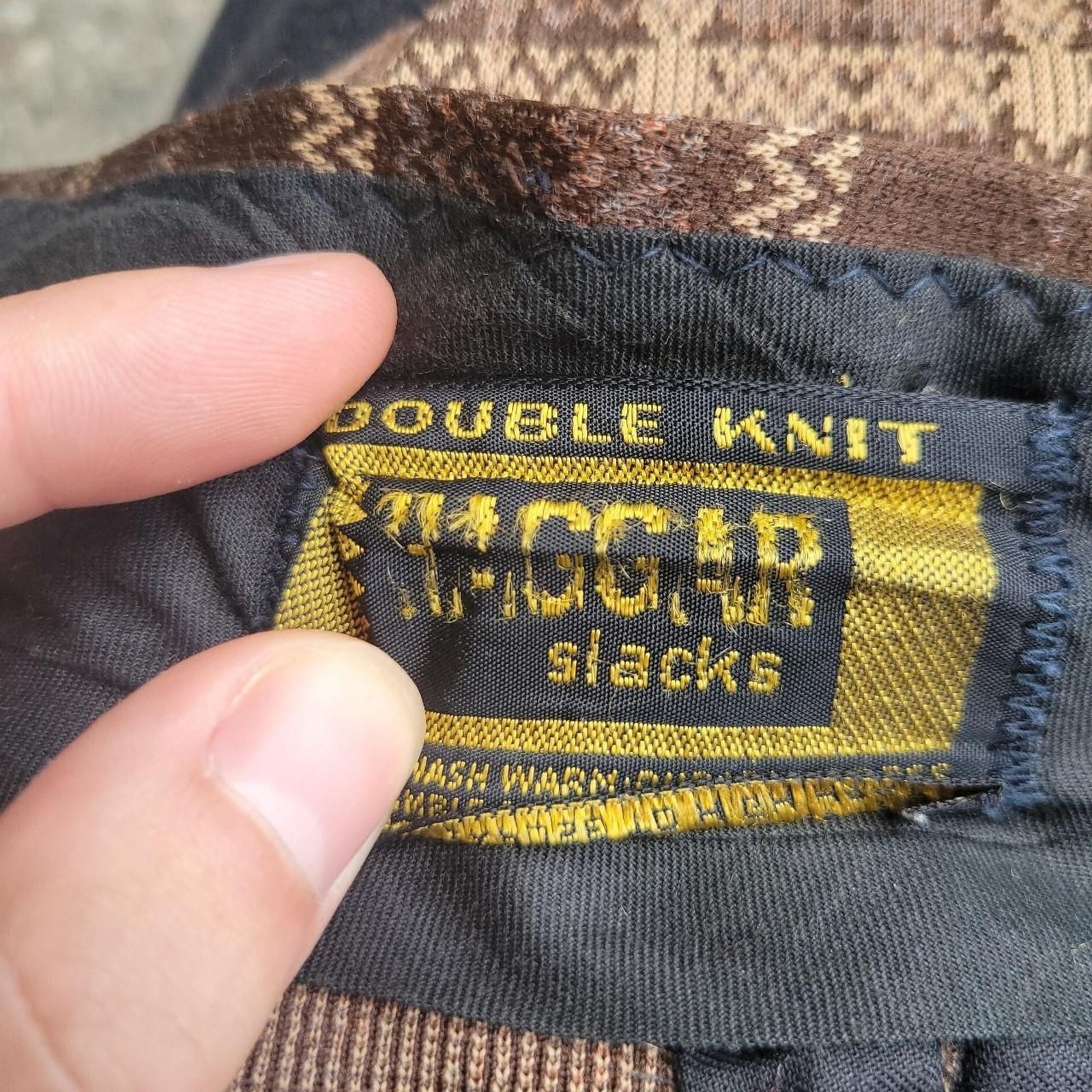 Haggar Men’s Tan and Brown Trousers