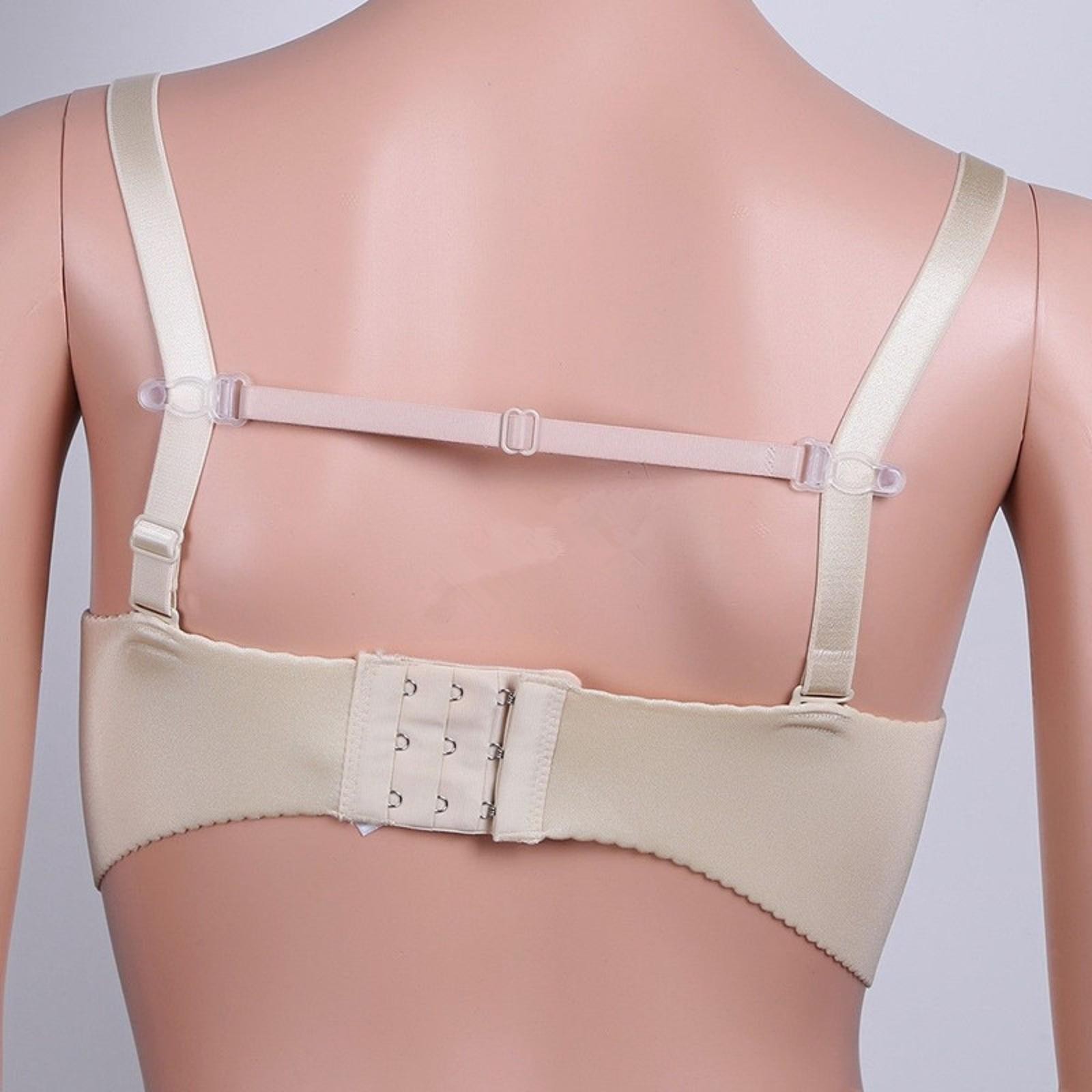 5pcs Women Elastic Band Non-Slip Adjustable Bra Straps Holder with Clip E