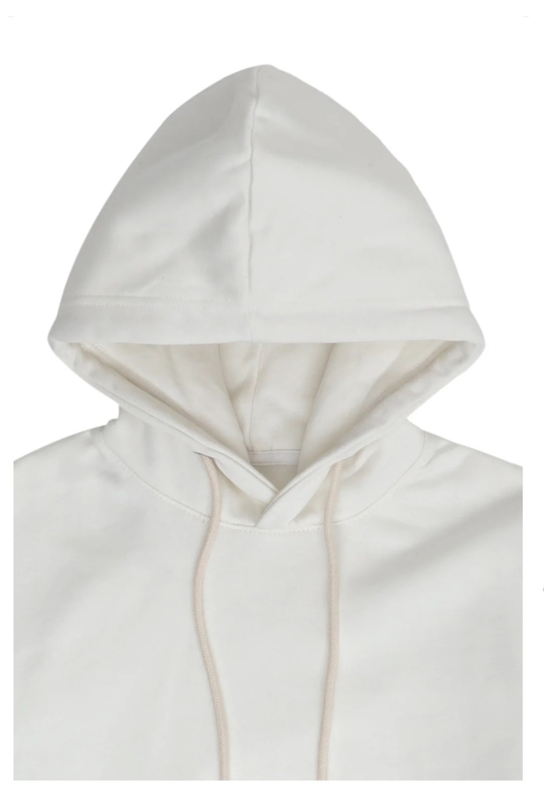 Beige 100% Organic Cotton Pullover Hoodies S-M 300 GSM Heavyweight Soft Cozy