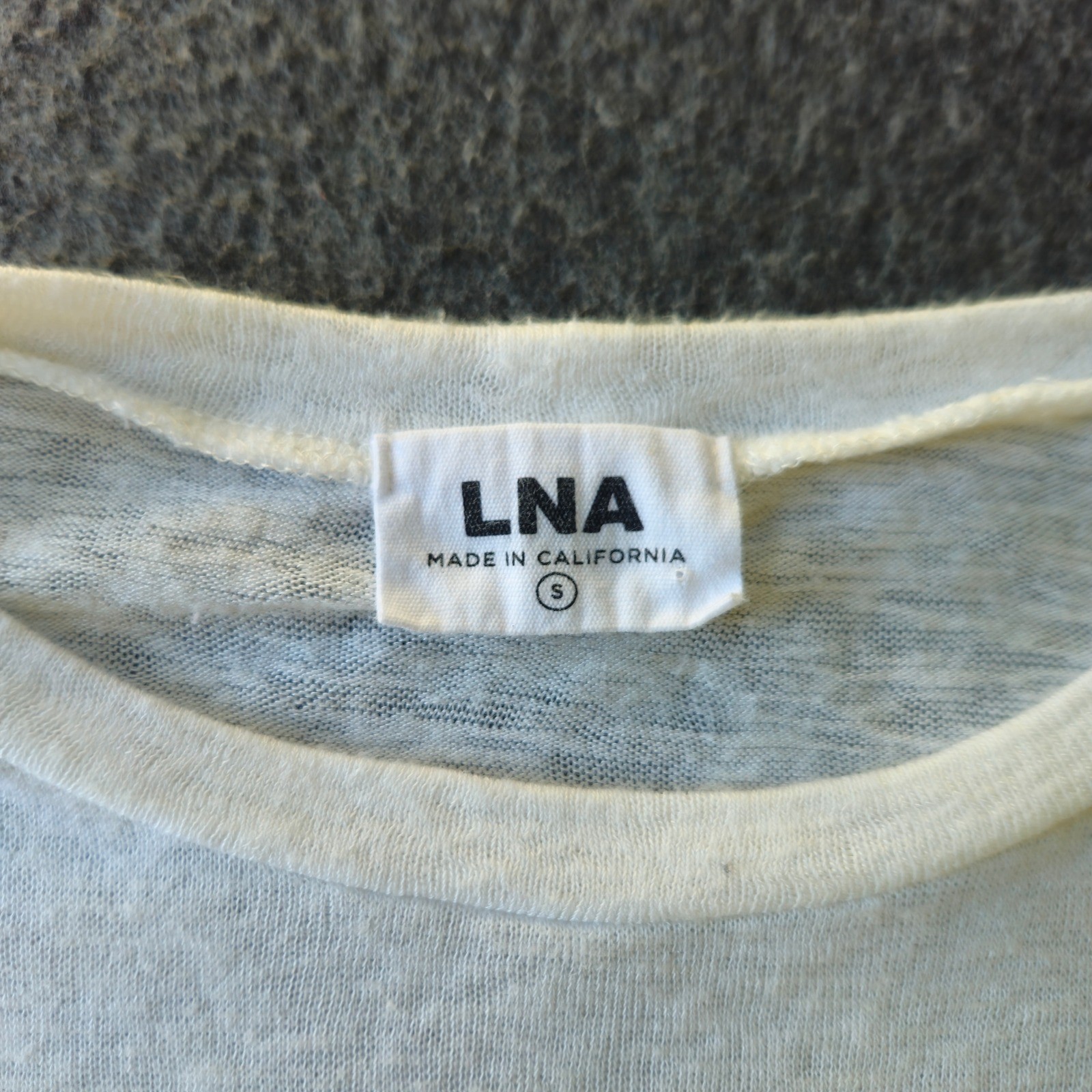 LNA White Puff Sleeve Top Small Basics Capsule Wardrobe Ethereal Staple Minimal