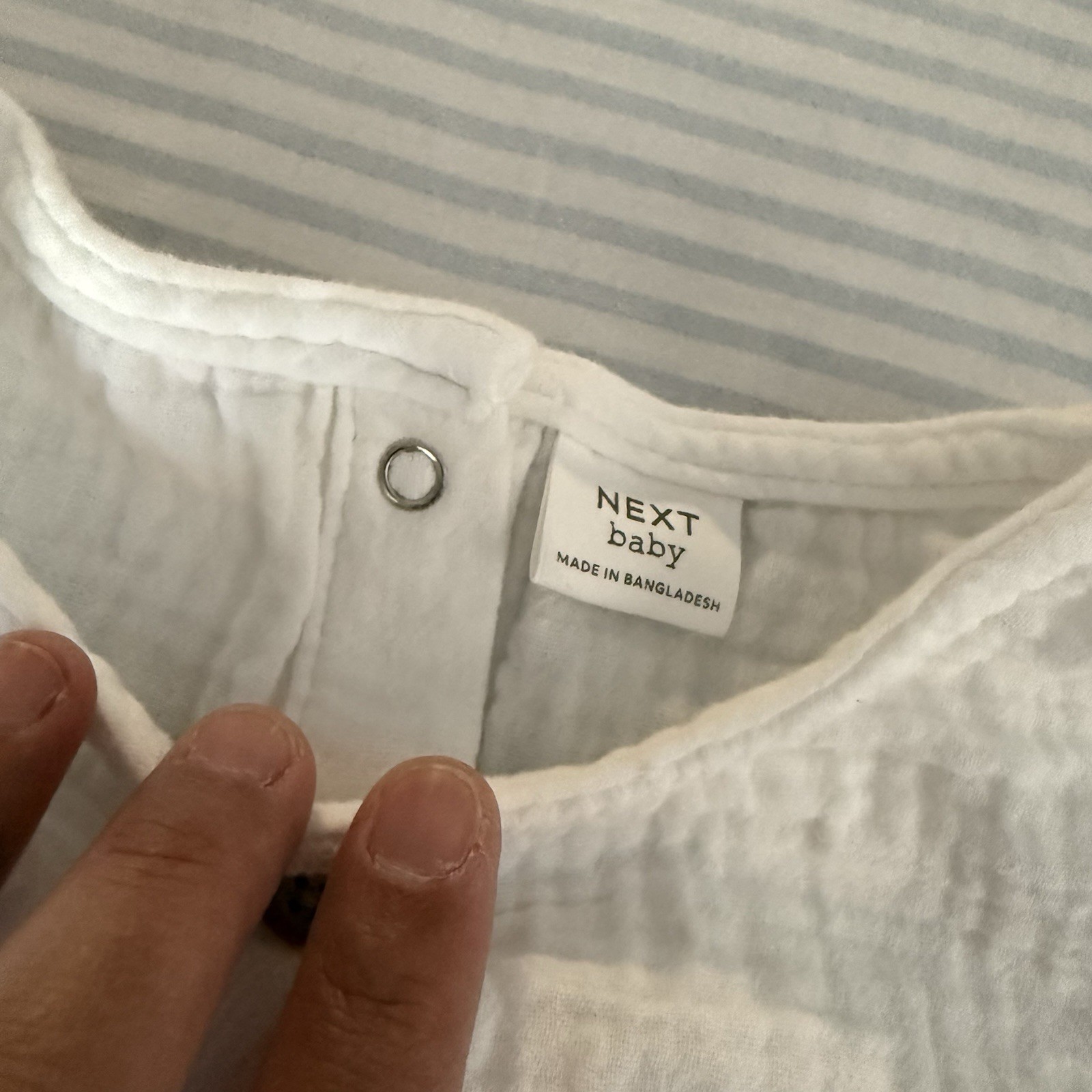 Next Baby Muslin Gauze Corton Short Set White Size 9-12M Neutral Boho