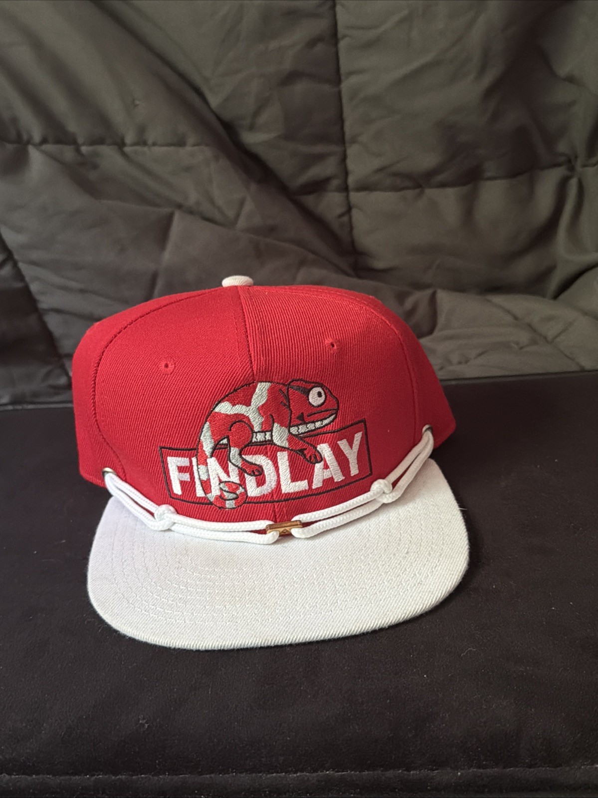 Red and White Findlay Chameleon Crown Fit Retail Exclusive Snapback Hat
